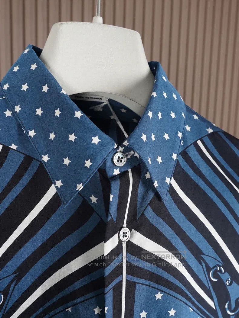 Hermes Hermes size 40 Horse Silhouette Silk Shirt Size US XXS / EU 40 - 4 Thumbnail