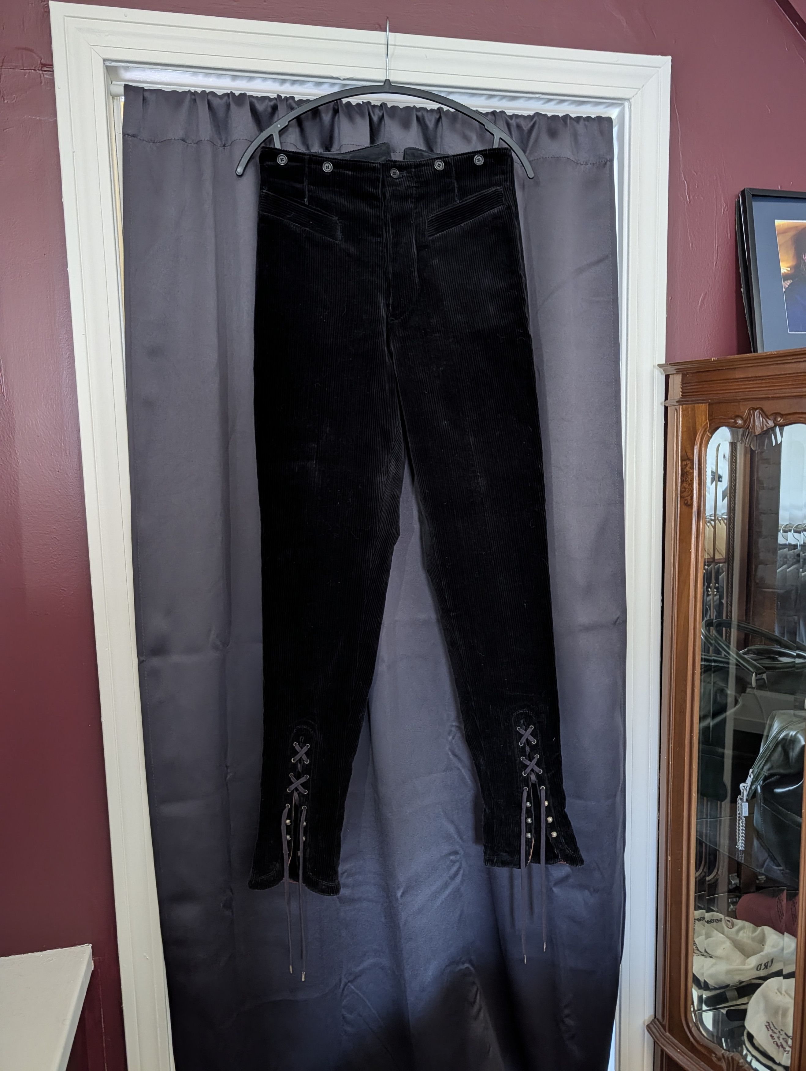 Jean Paul Gaultier HISTORIC Early90s Runway JPG Homme Sailor Leather Trim Pants Size US 30 / EU 46 - 1 Thumbnail
