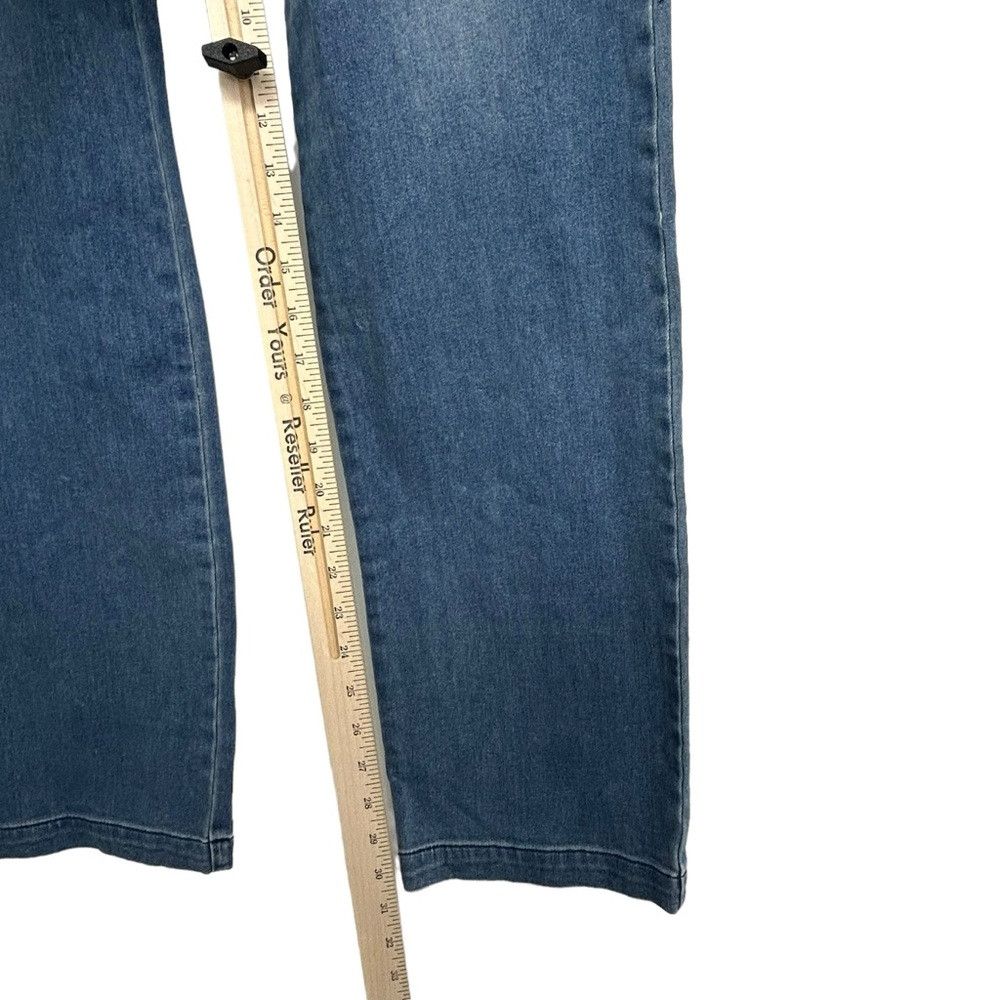 Enza Costa ENZA COSTA BLUE STRAIGHT LEG DENIM TROUSER JEAN PANTS HIGH Size 24" / US 00 / IT 34 - 8 Thumbnail