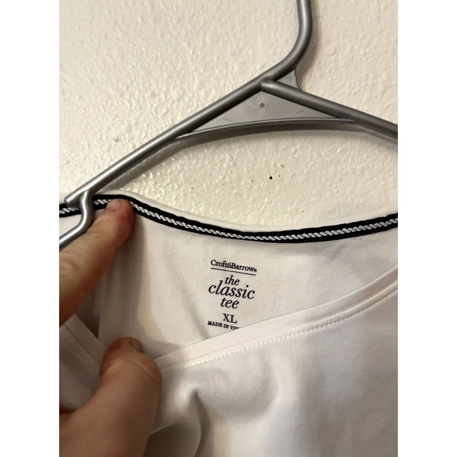 Croft & Barrow Croft & Barrow T-Shirt White Crew Neck Short Sleeve XL Women Casual Classic Top Size XL / US 12-14 / IT 48-50 - 3 Thumbnail