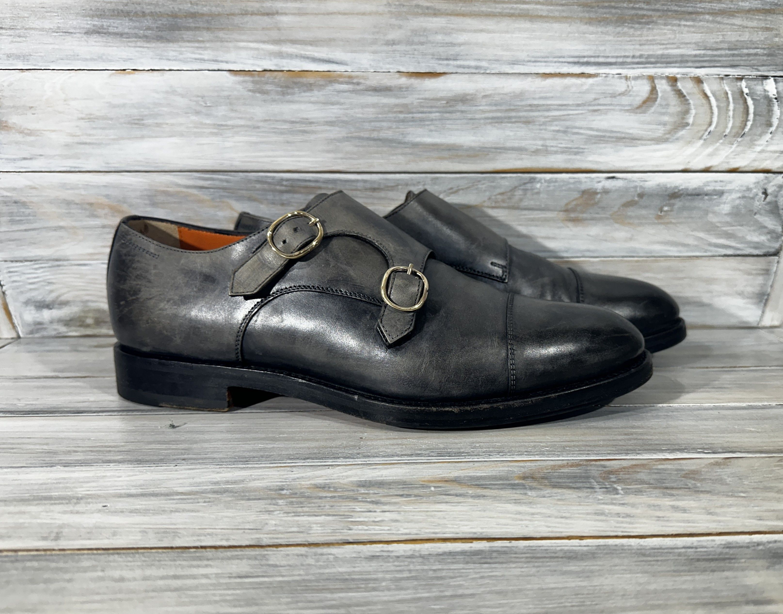 Santoni monk strap shoes clearance