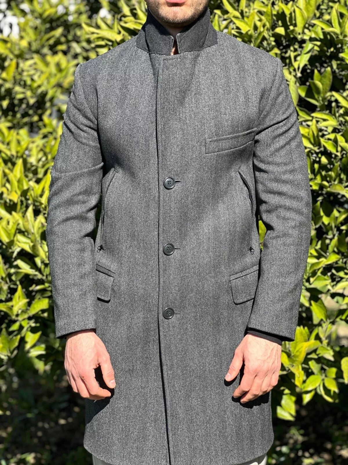 Fay Fay Trench Coat Knit Made Special Elements Size M Slim F Size US M / EU 48-50 / 2 - 21 Thumbnail
