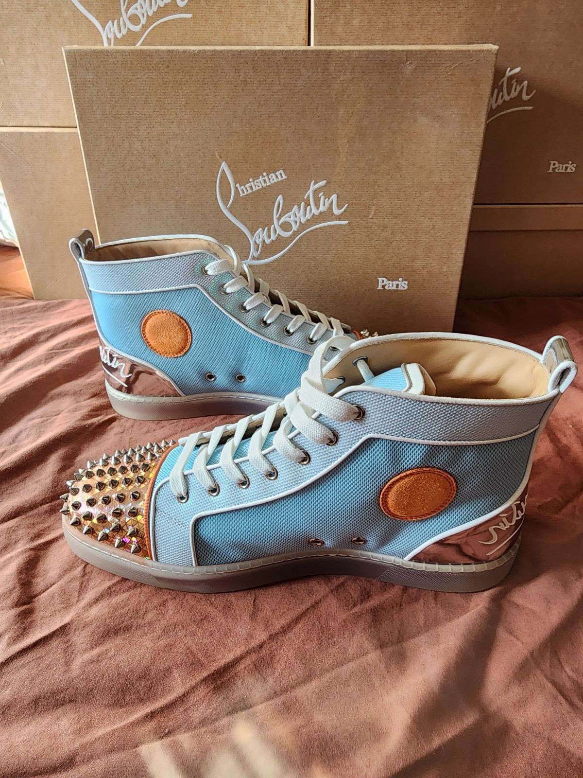 Christian Louboutin New Christian Louboutin Fun Lou Spikes Flat Men’s Size 12.5 Size US 12.5 / EU 45-46 - 4 Thumbnail