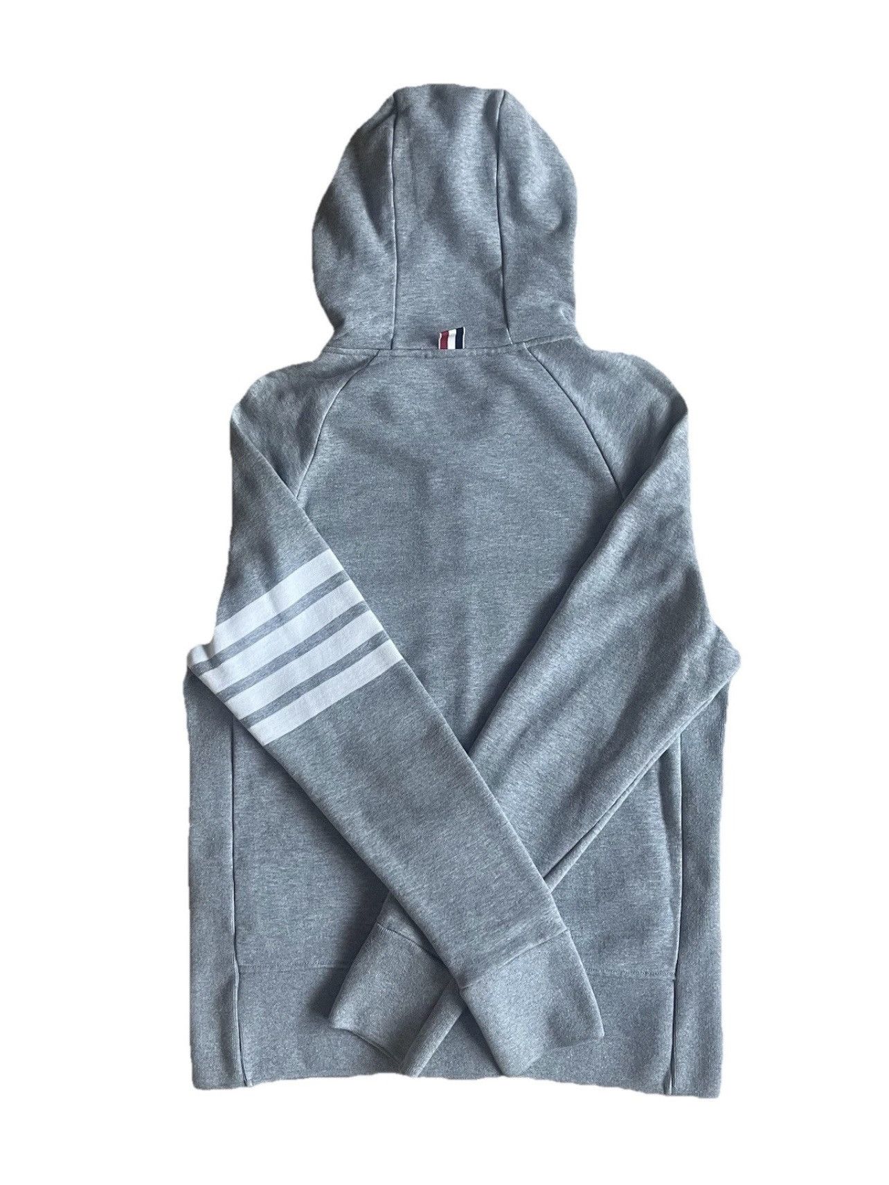 Thom Browne Grey Thom Browne Zip Up Hoodie (Retail $1,035) Size US M / EU 48-50 / 2 - 2 Thumbnail