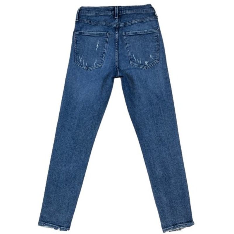 Agolde AGOLDE Sophie Crop Distressed Blue Jeans - Size 27 Size 27" / US 4 / IT 40 - 2 Thumbnail