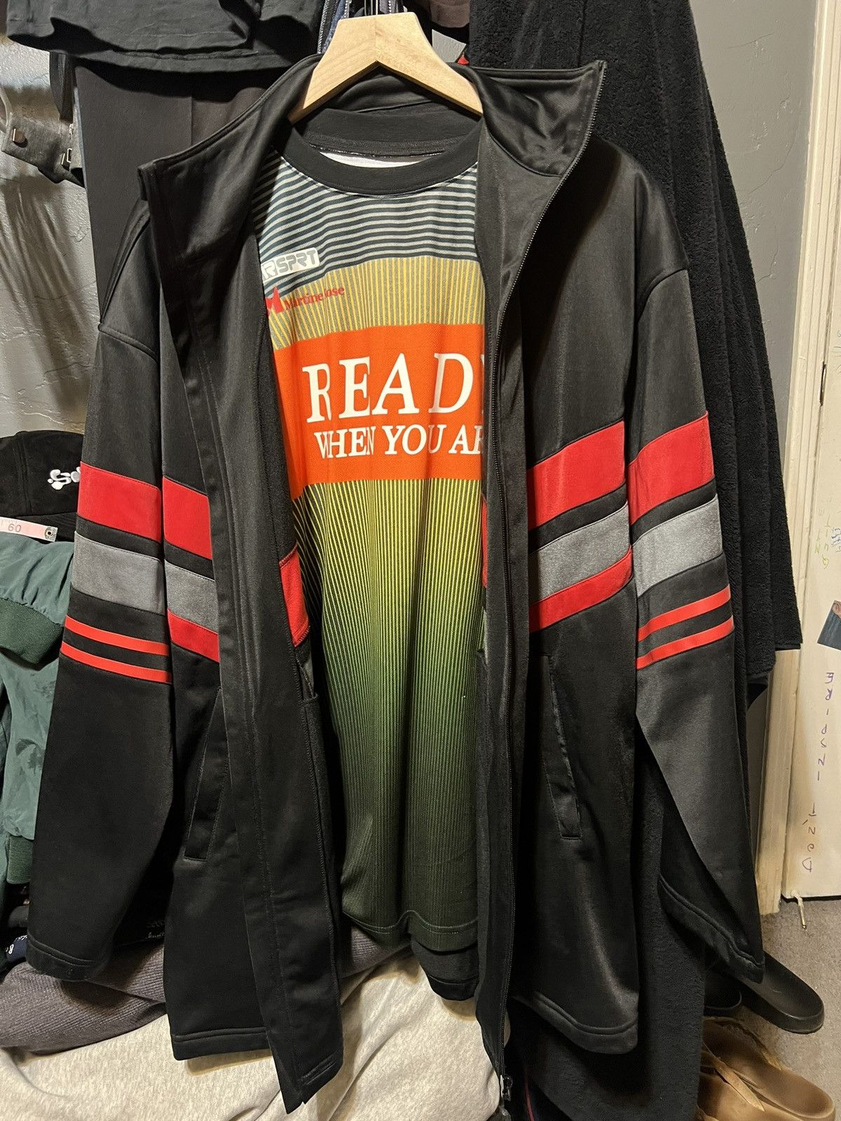 Martine Rose ‘rwya’ HYBRID jersey + coach jacket Size US XL / EU 56 / 4 - 1 Thumbnail