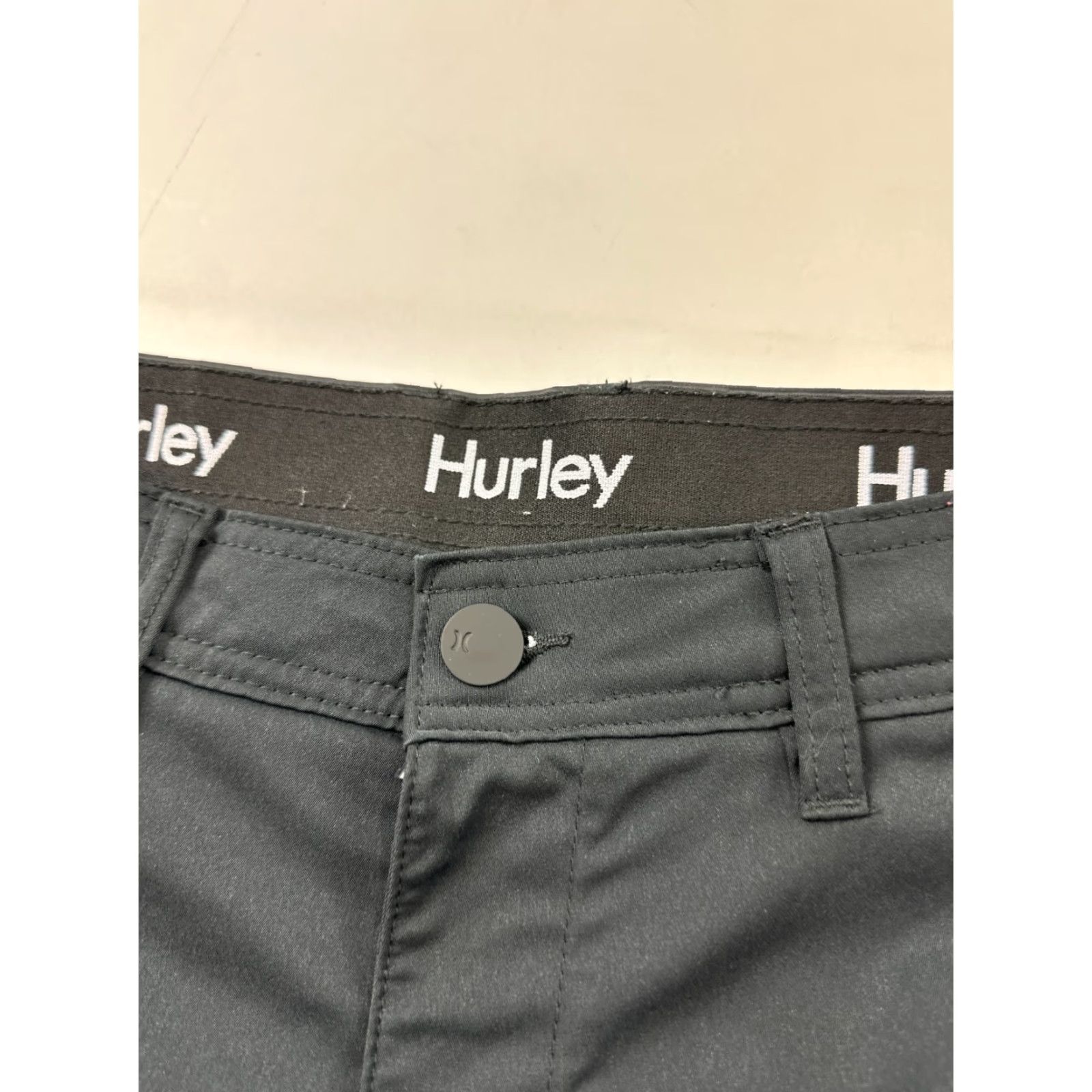 Hurley Hurley Pants Slim Black 30x32 Tech Stretch Pockets Straight Leg Mens Regular Front Flat Button Chino Casual Outdoor Autumn Spring Summer Winter Size US 30 / EU 46 - 5 Thumbnail