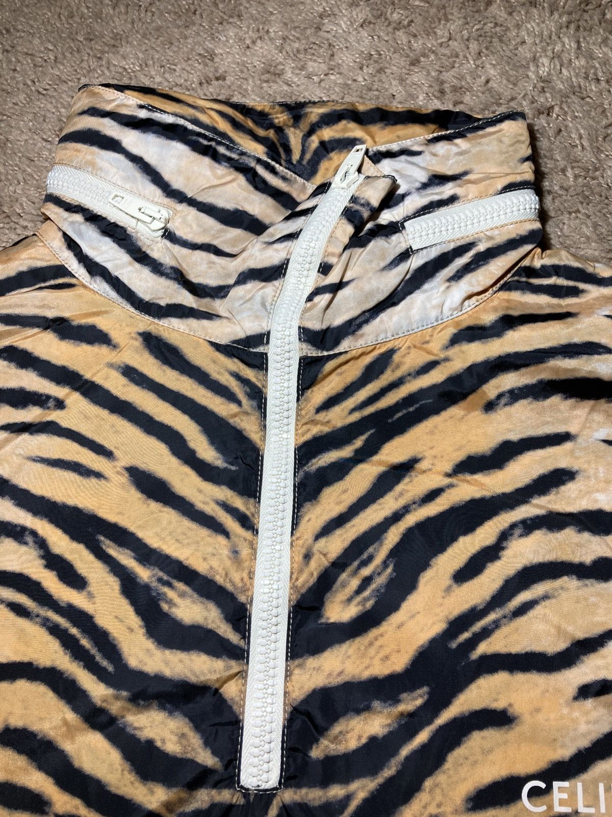 Celine SS21 Celine Tiger Rain Jacket Quarter Zip Print Animal Hedi Size US S / EU 44-46 / 1 - 6 Thumbnail