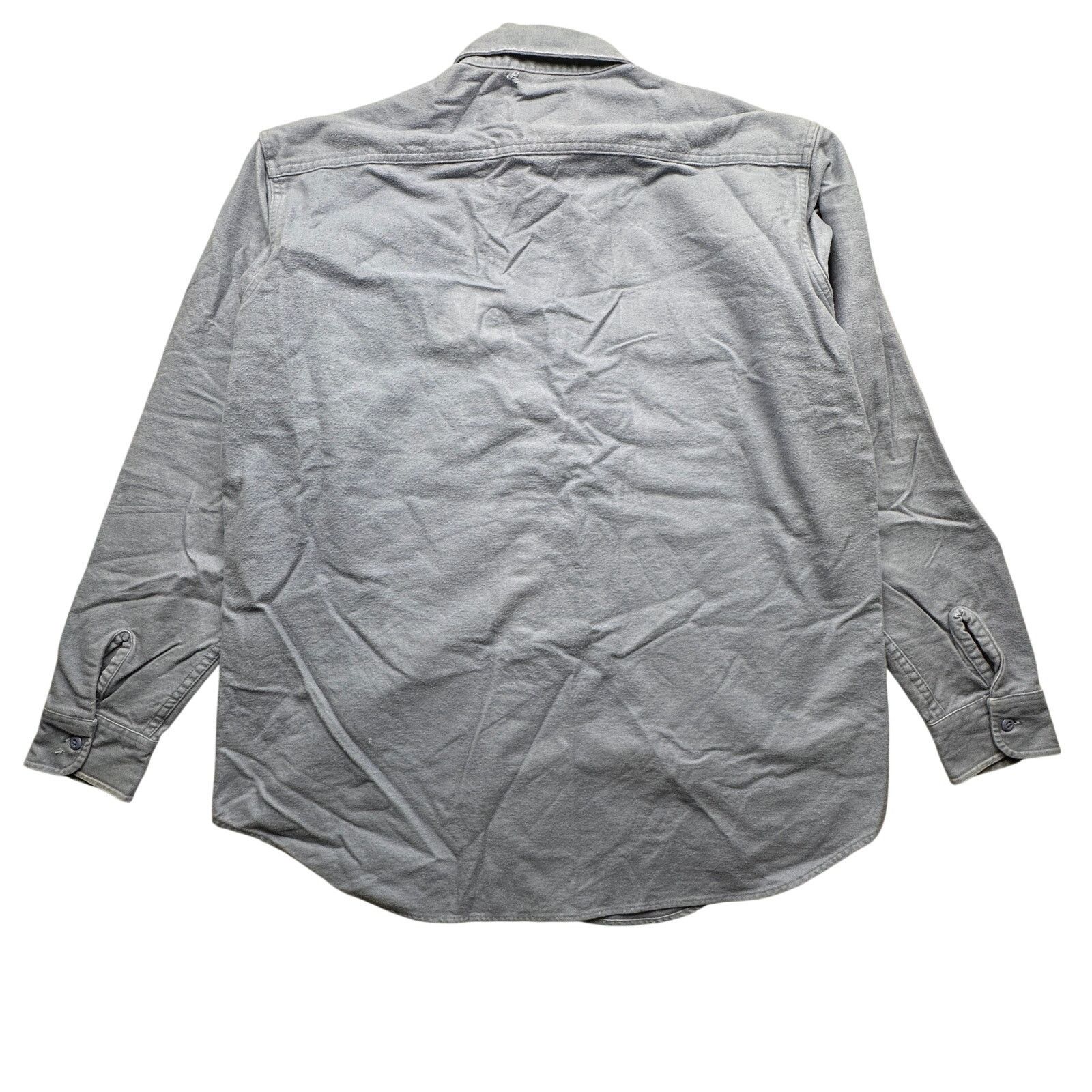 Woolrich Woolen Mills Vintage Woolrich Flannel Shirt Men XL Long Chamois Blue Gray Size US XL / EU 56 / 4 - 2 Thumbnail