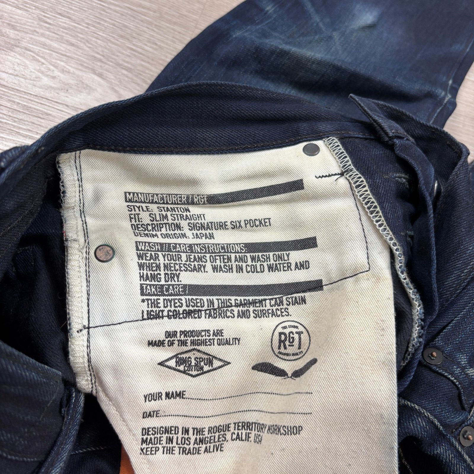 Rogue Territory Rogue Territory Stanton Slim Straight Selvedge Jeans 30x27 Size US 30 / EU 46 - 9 Thumbnail