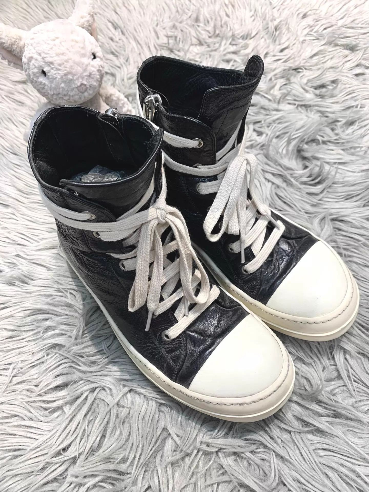 Rick Owens Rick Owens 17ss Mainline Distressed Wrinkled Leath HT Men's Size US 6.5 / EU 39-40 - 3 Thumbnail