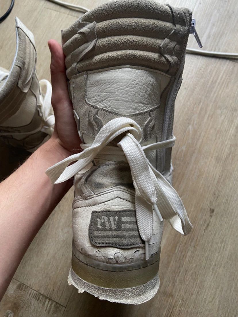Racer Worldwide White High Eroded Sneaker Racer Worldwide Size US 11.5 / EU 44-45 - 3 Thumbnail