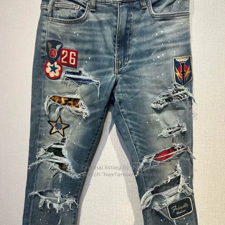Amiri Amiri Size 31 Multi-element badge washes out jeans Size US 31 - 5 Thumbnail