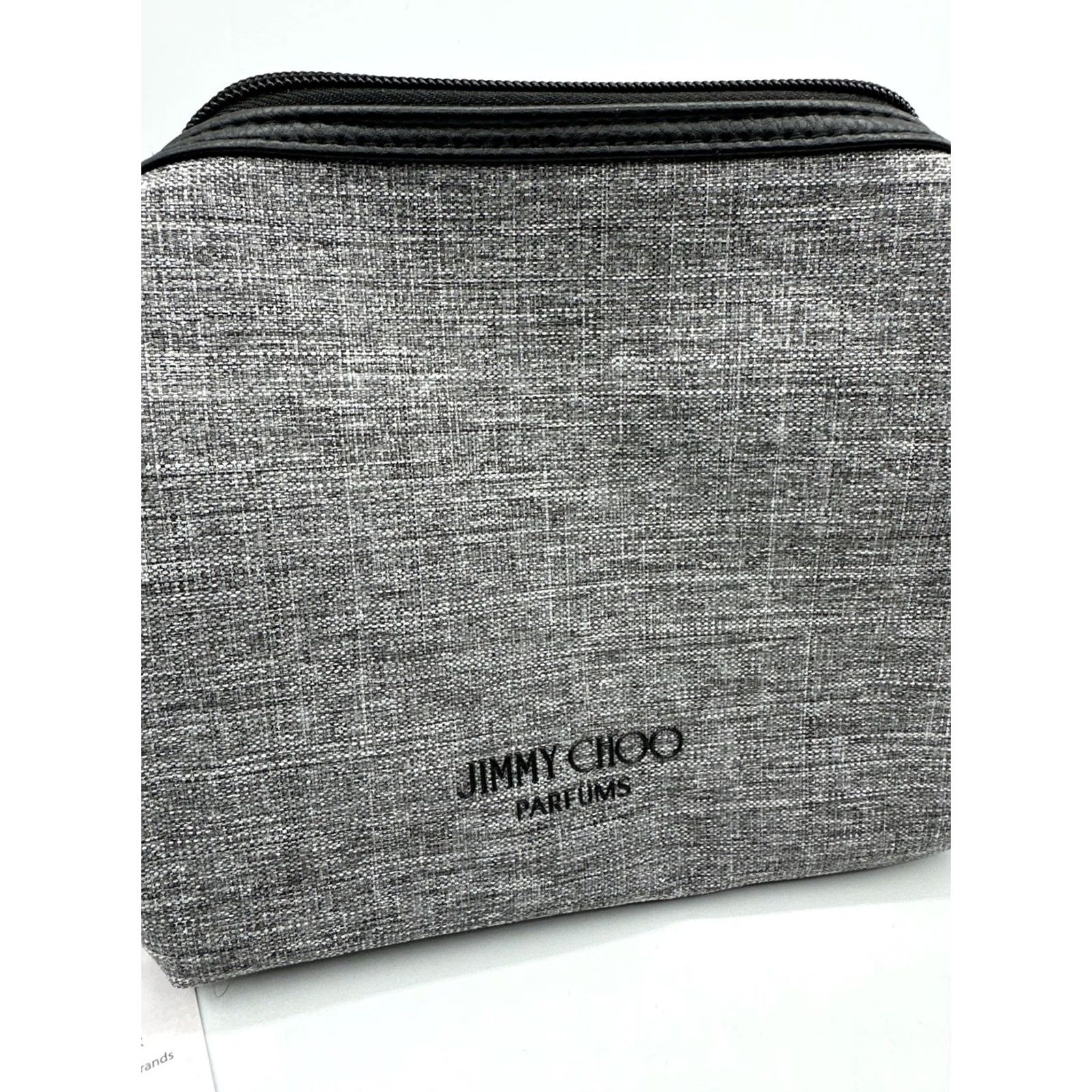 Jimmy Choo Jimmy Choo Parfums Pouch Toiletry Bag Gray Heather Cosmetic Case Travel Case Medium Zip Men Size ONE SIZE - 3 Thumbnail