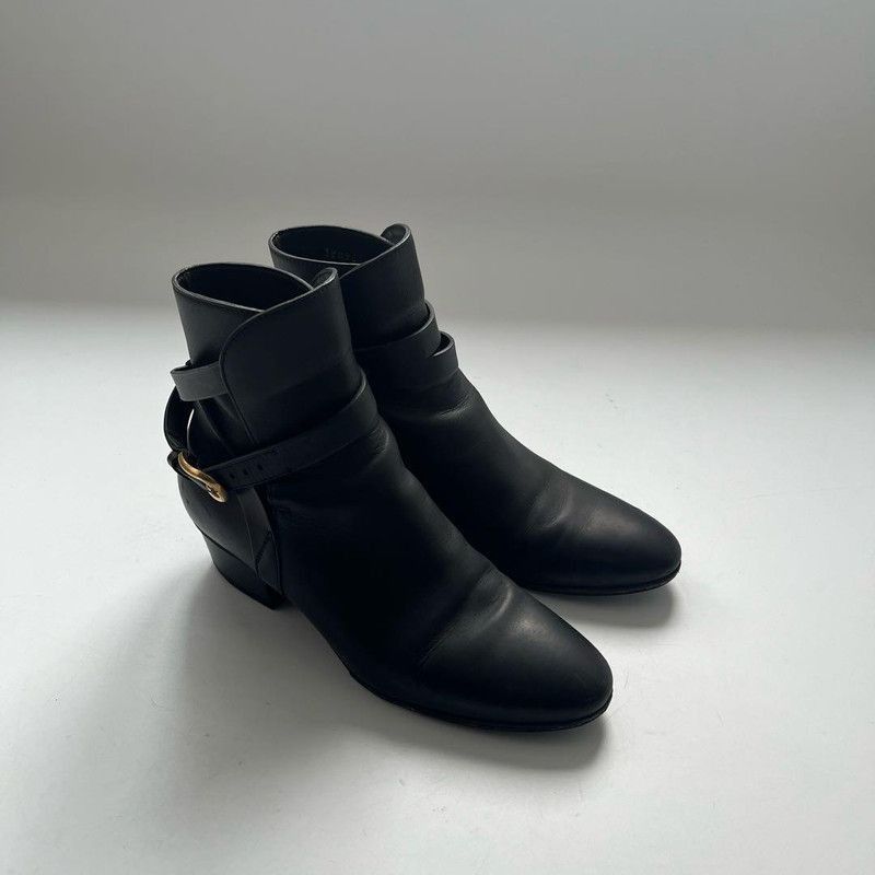 Gucci Gucci Black Leather Ankle Boots Size US 6 / EU 39 - 2 Thumbnail