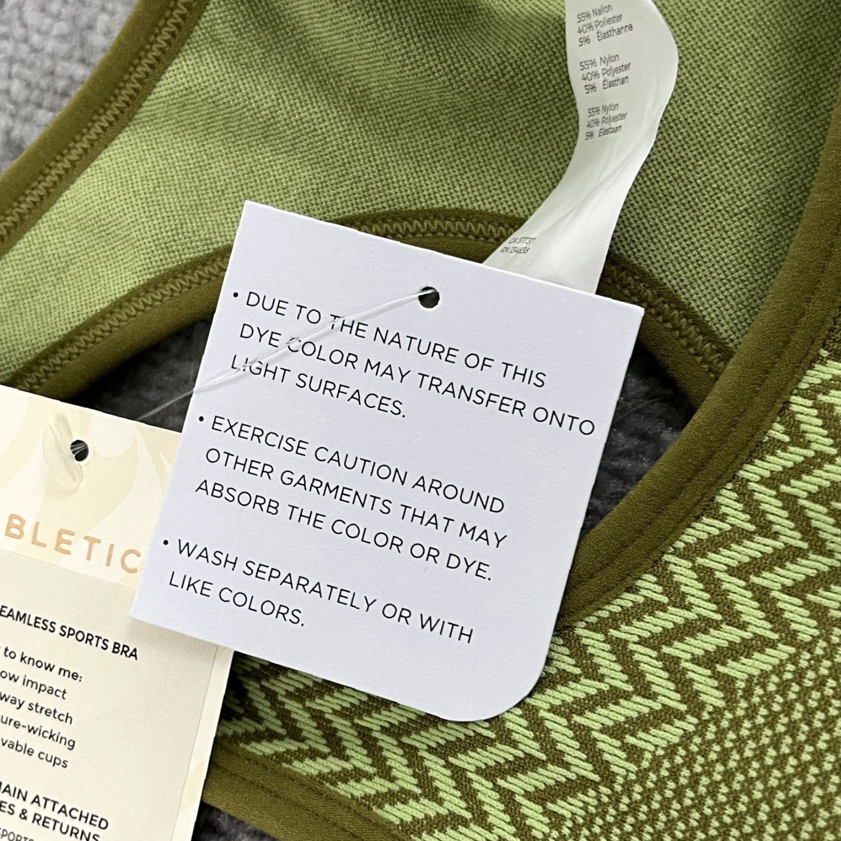 Fabletics Fabletics Bianca Seamless Sports Bra Womens Size 6 Small Green Padded Gym Yoga Size ONE SIZE - 3 Thumbnail