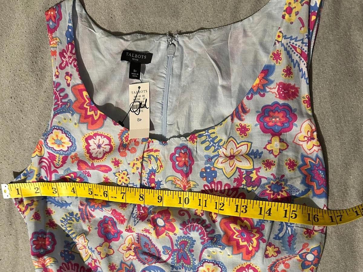 Designer Talbots Floral Maxi Dress - Size 8p Size ONE SIZE - 8 Thumbnail