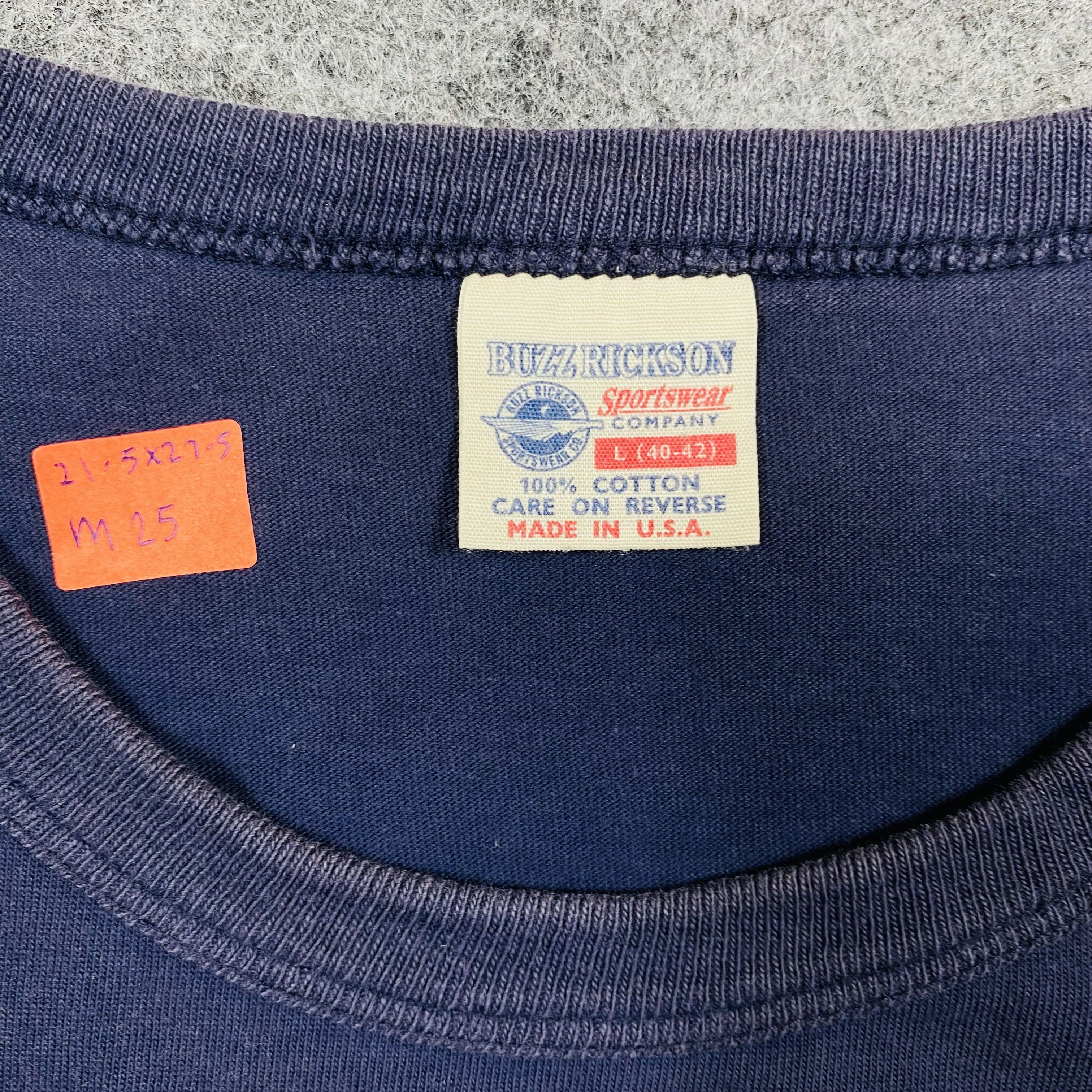 Buzz Rickson's Buzz Rickson's Sun Faded T-shirt US Vintage Mens Size L-M025 Size US L / EU 52-54 / 3 - 4 Thumbnail