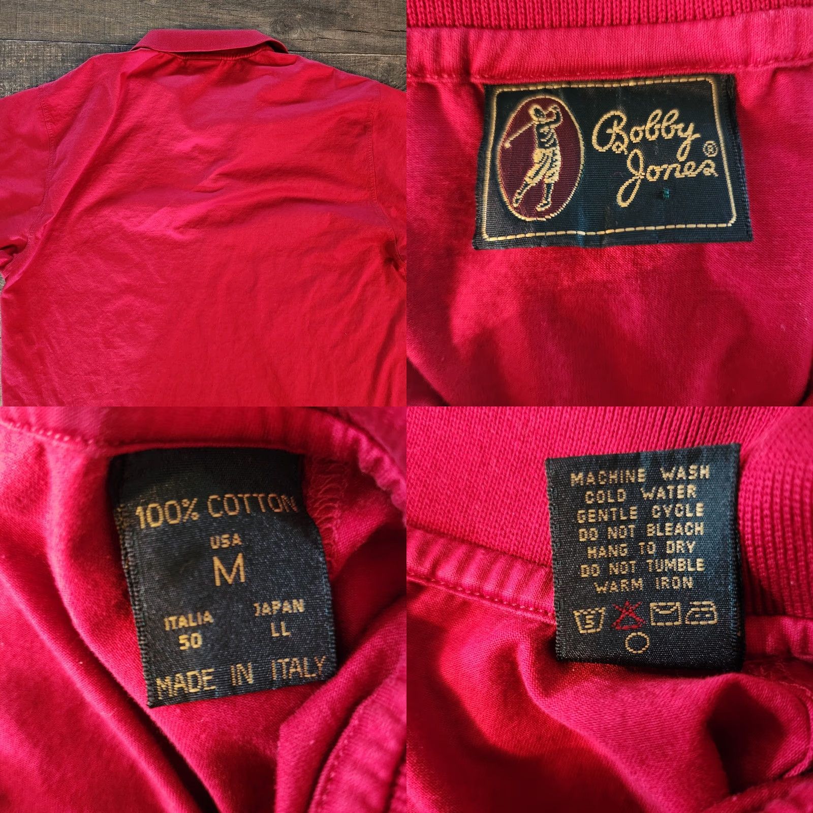 Vintage VINTAGE Bobby Jones Golf Polo Shirt Mens Medium Red Made in Italy Golfer Shirt Men's Polo Knit 100% Cotton Short Sleeve Casual Golfing Mens Size US M / EU 48-50 / 2 - 8 Thumbnail