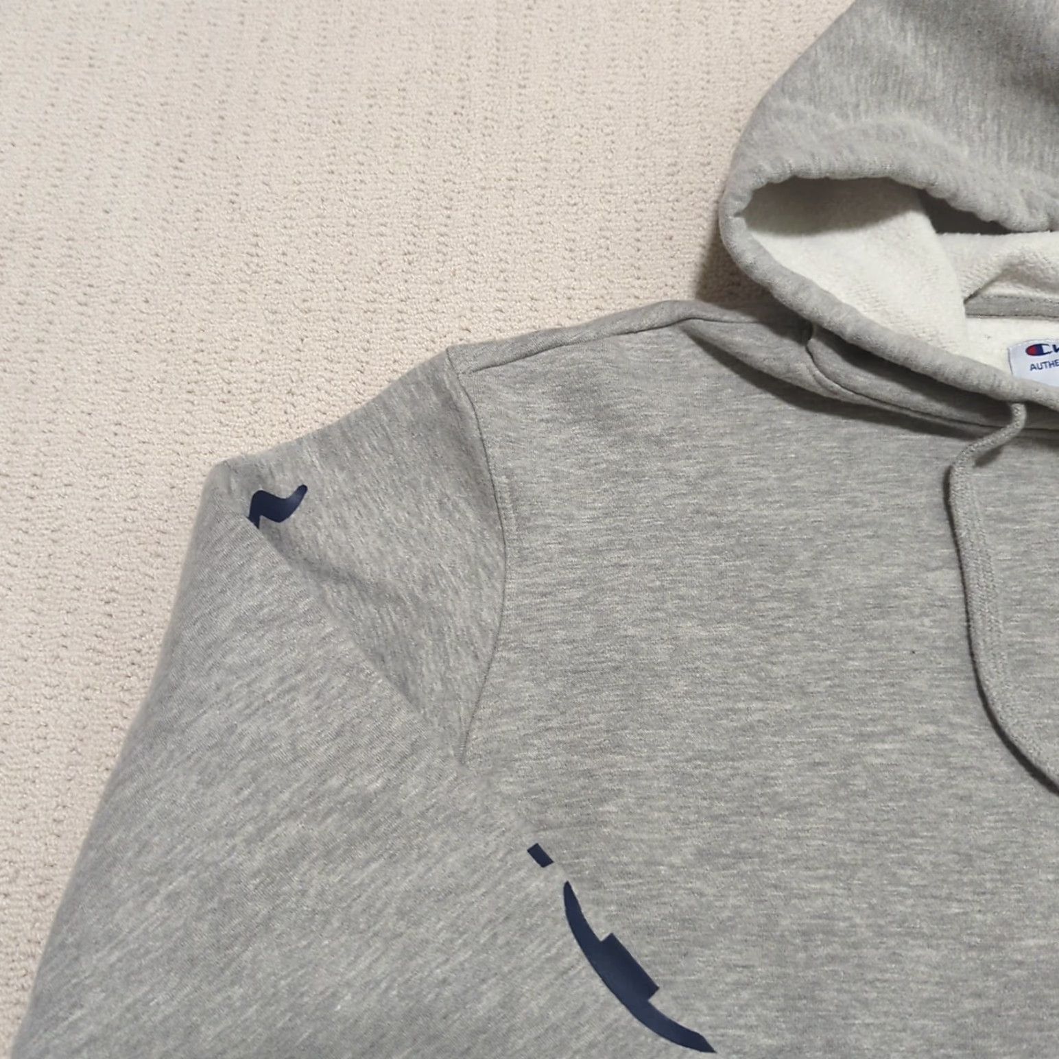 Champion Champion Hoodie Womens Large Gray Sweatshirt Pullover Knit Activewear Logo Embroidered Regular Cotton Size L / US 10 / IT 46 - 5 Thumbnail