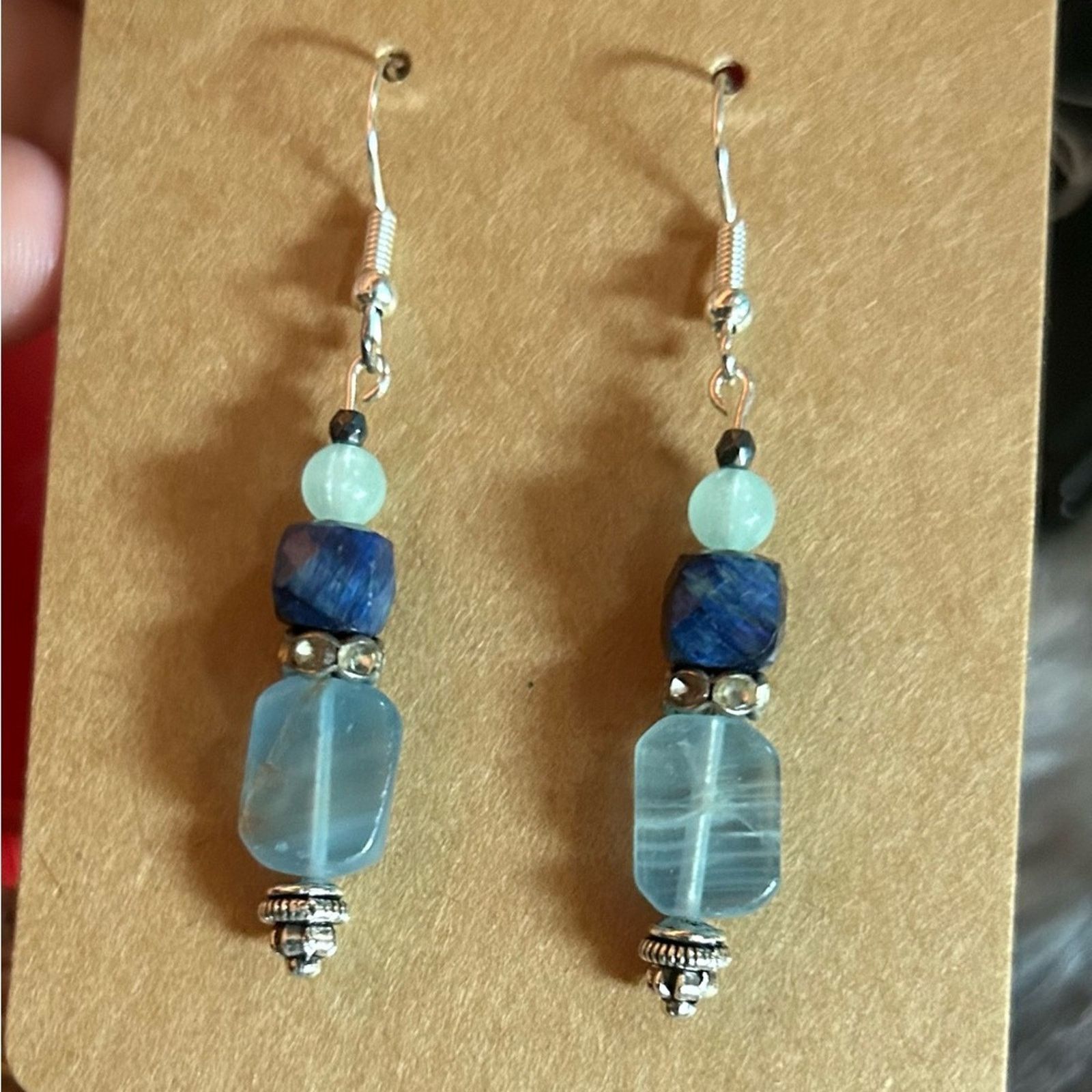 Other Handcrafted genuine calcite sodalite black onyx jewelry set Size ONE SIZE - 5 Thumbnail