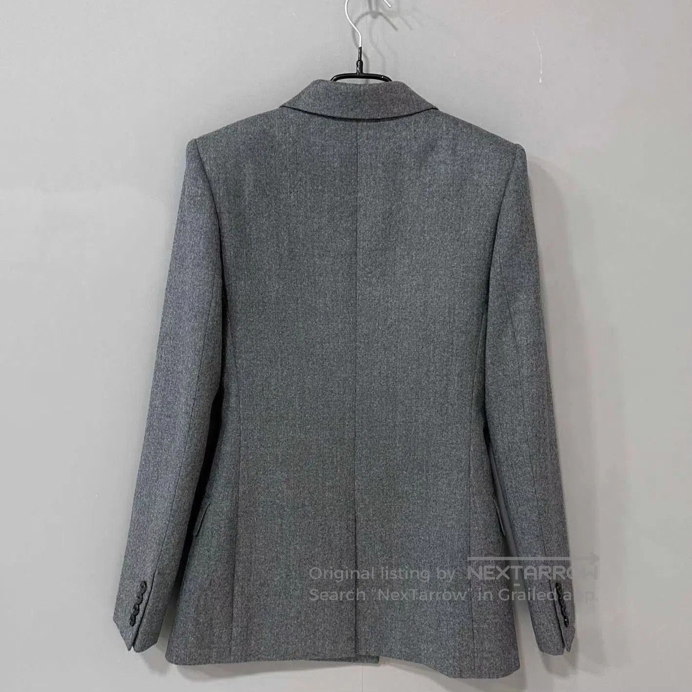Saint Laurent Paris Saint Laurent Gray Double-Breasted Blazer. Size XS / US 0-2 / IT 36-38 - 3 Thumbnail