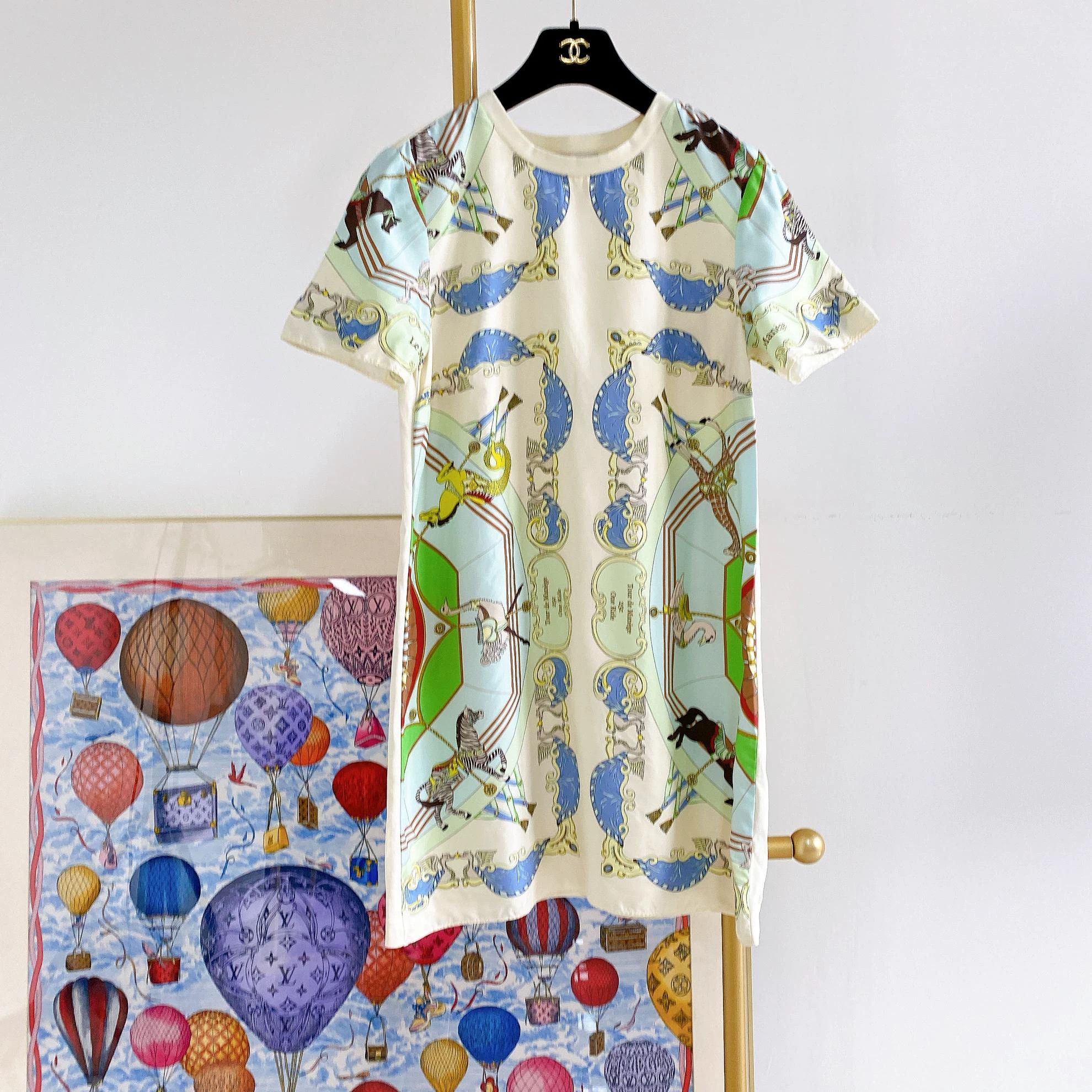 Tory Burch Tory Burch Printed Long Shirt Dresses S Size XS / US 0-2 / IT 36-38 - 1 Thumbnail
