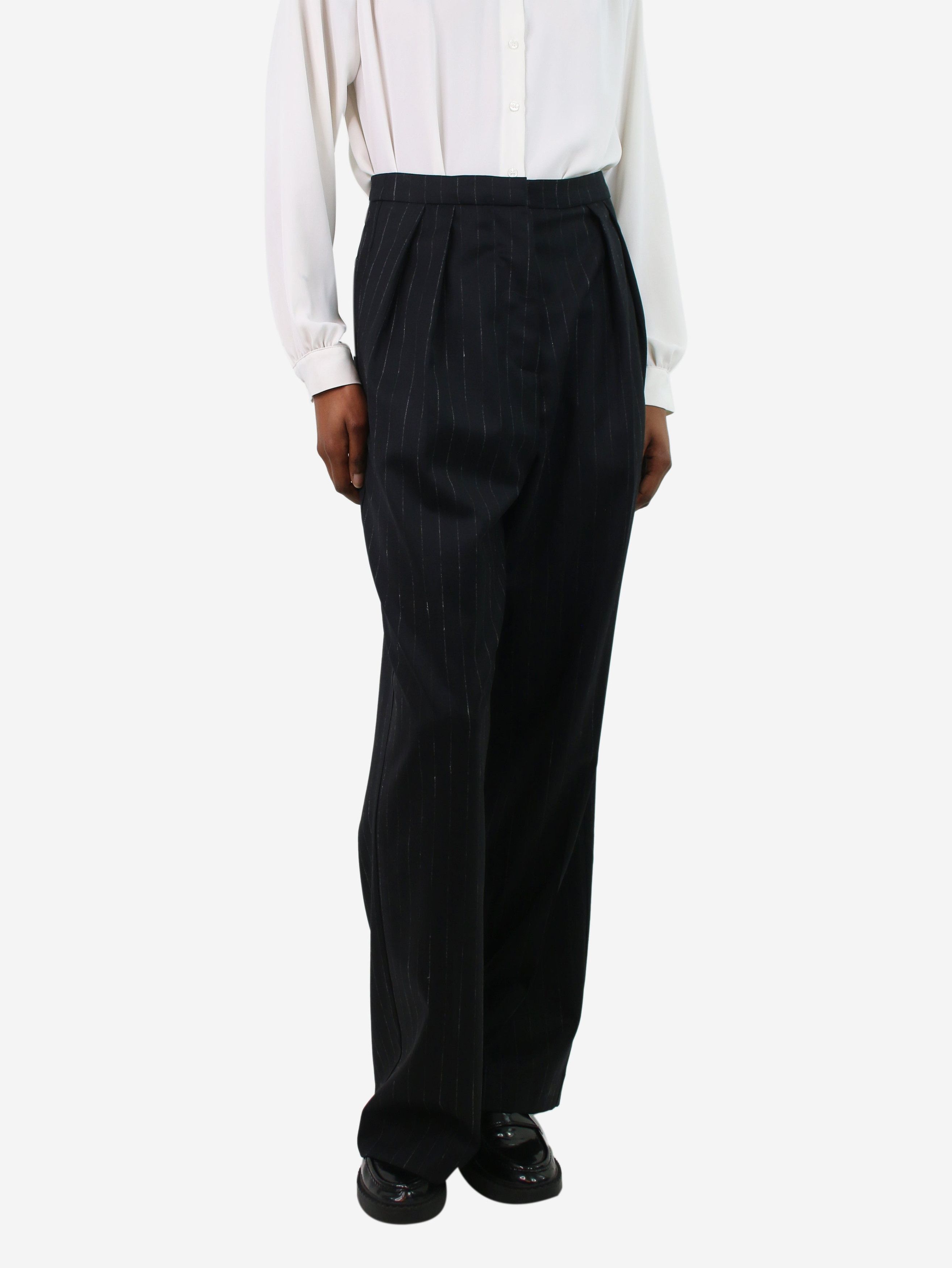 image of Isabel Marant Black Leather Balloon-Leg Trousers - Size Fr 34, Women's
