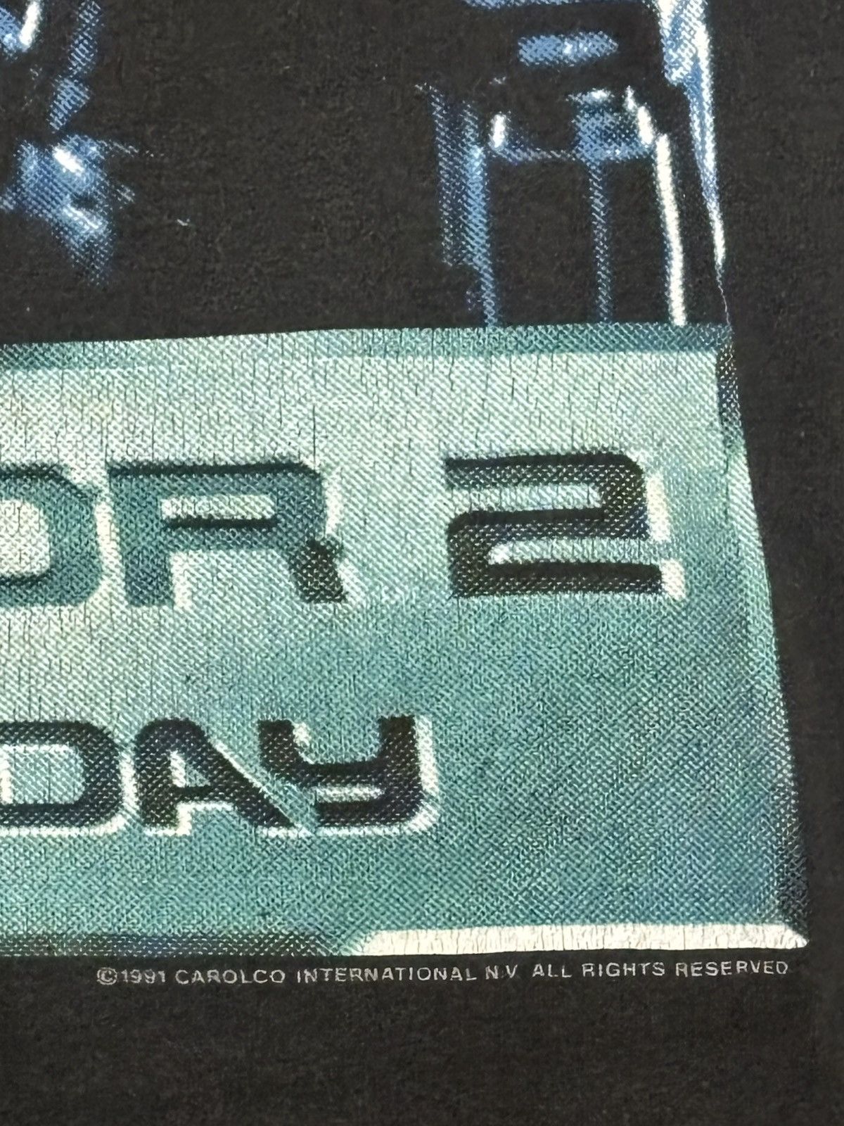 Vintage 1991 Terminator 2 promo tshirt Size US L / EU 52-54 / 3 - 6 Thumbnail