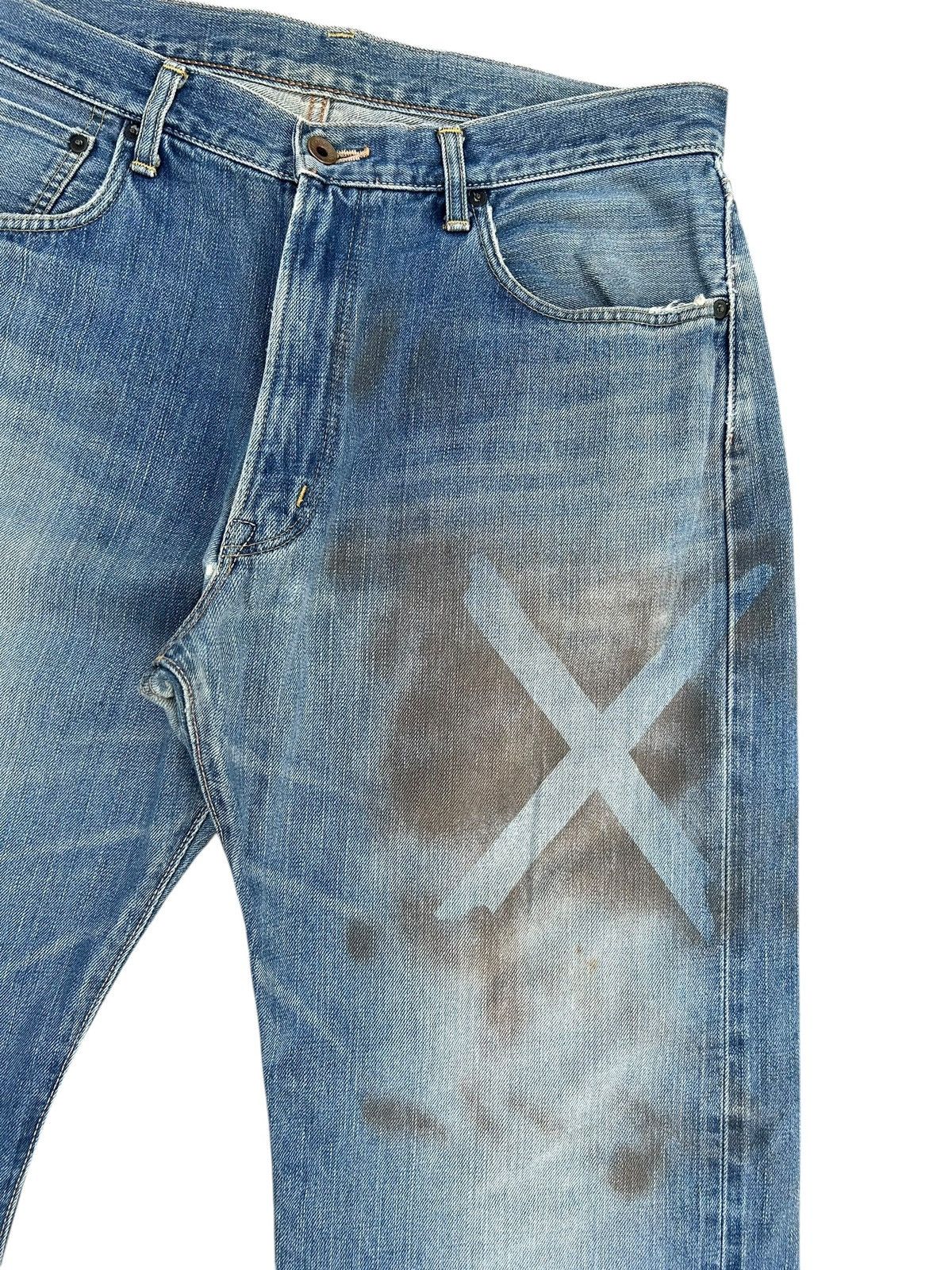 Kapital Thrashed Vintage Edwin 505 Selvedge Dirty Denim Jeans Size US 35 - 5 Thumbnail