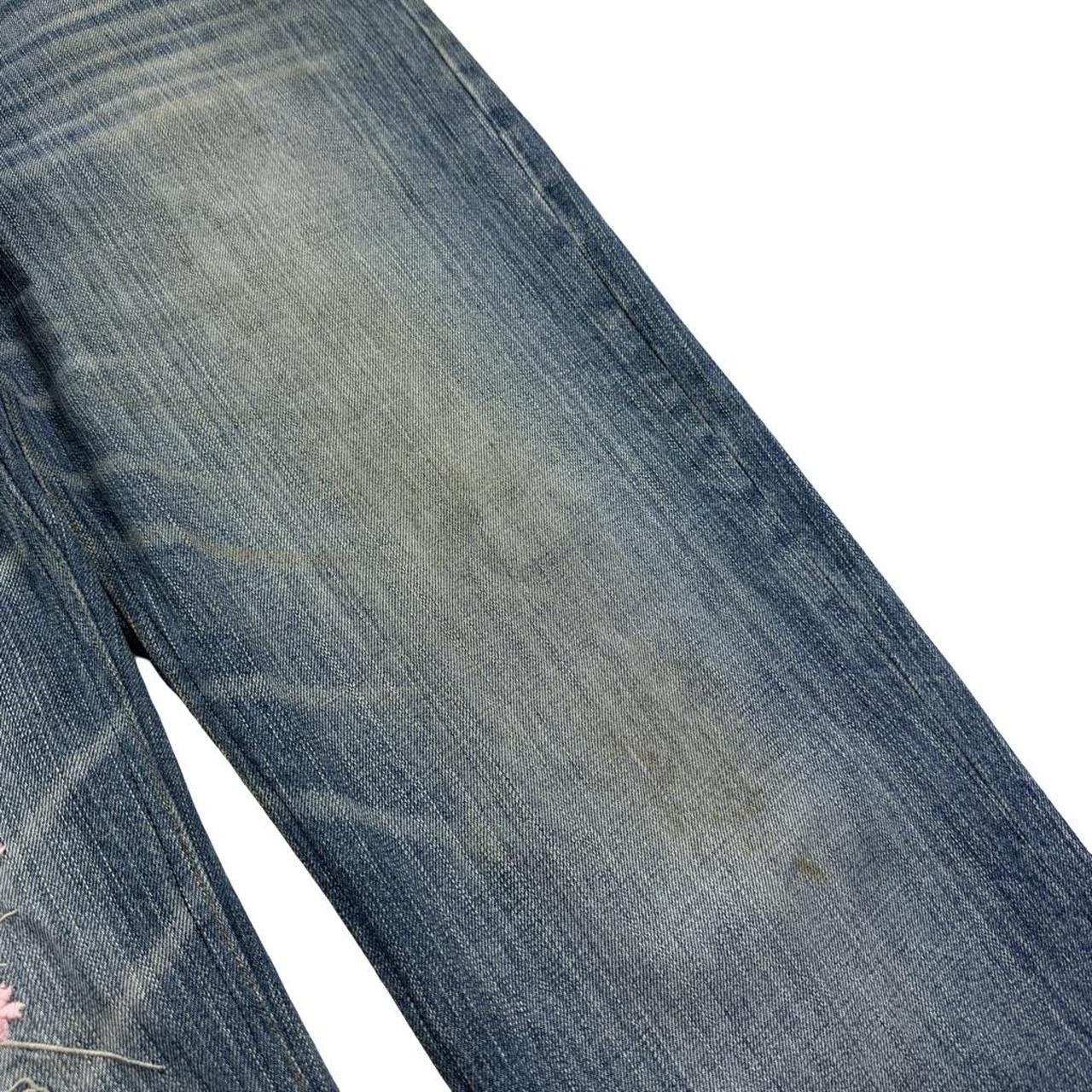 Karakuri Tamashii Karakuri Tamashii Embroidered Koi Japanese Jeans - Waist: 33 Size US 33 - 7 Thumbnail