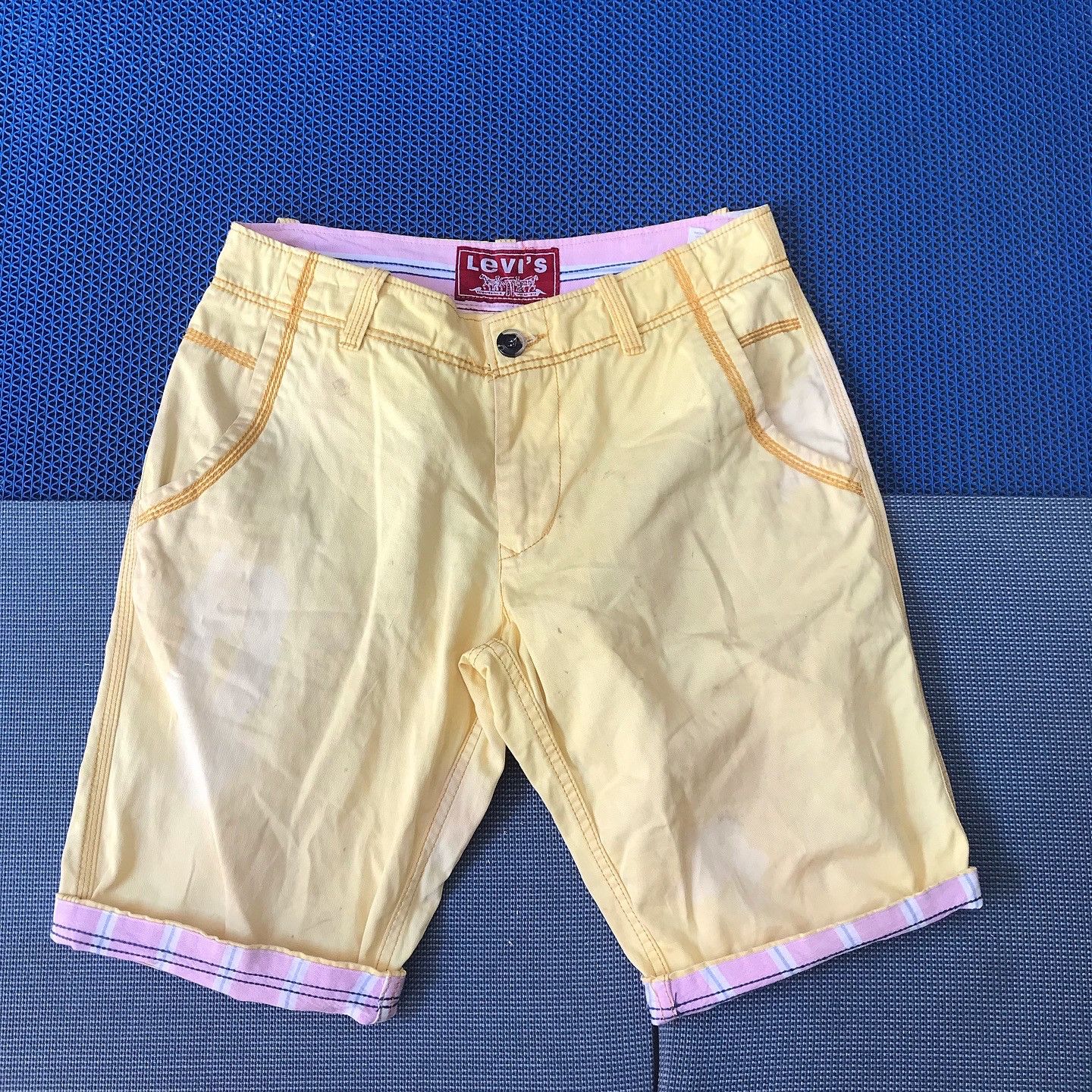 Levi's Vintage Levis Red Tag Label short pants jeans fading yellow Size US 30 / EU 46 - 1 Thumbnail