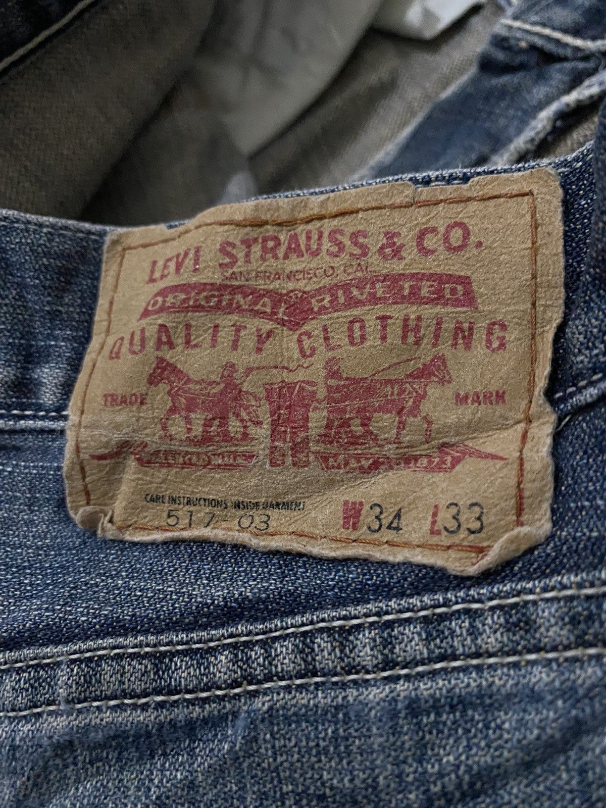 Levi's Vintage Levis 517 Flare Grey Faded Jeans Size US 32 / EU 48 - 10 Thumbnail