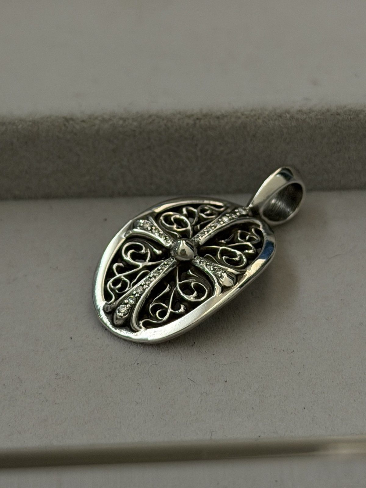 Chrome Hearts Chrome Hearts Classic Oval Diamond Pave Pendant Size ONE SIZE - 6 Thumbnail