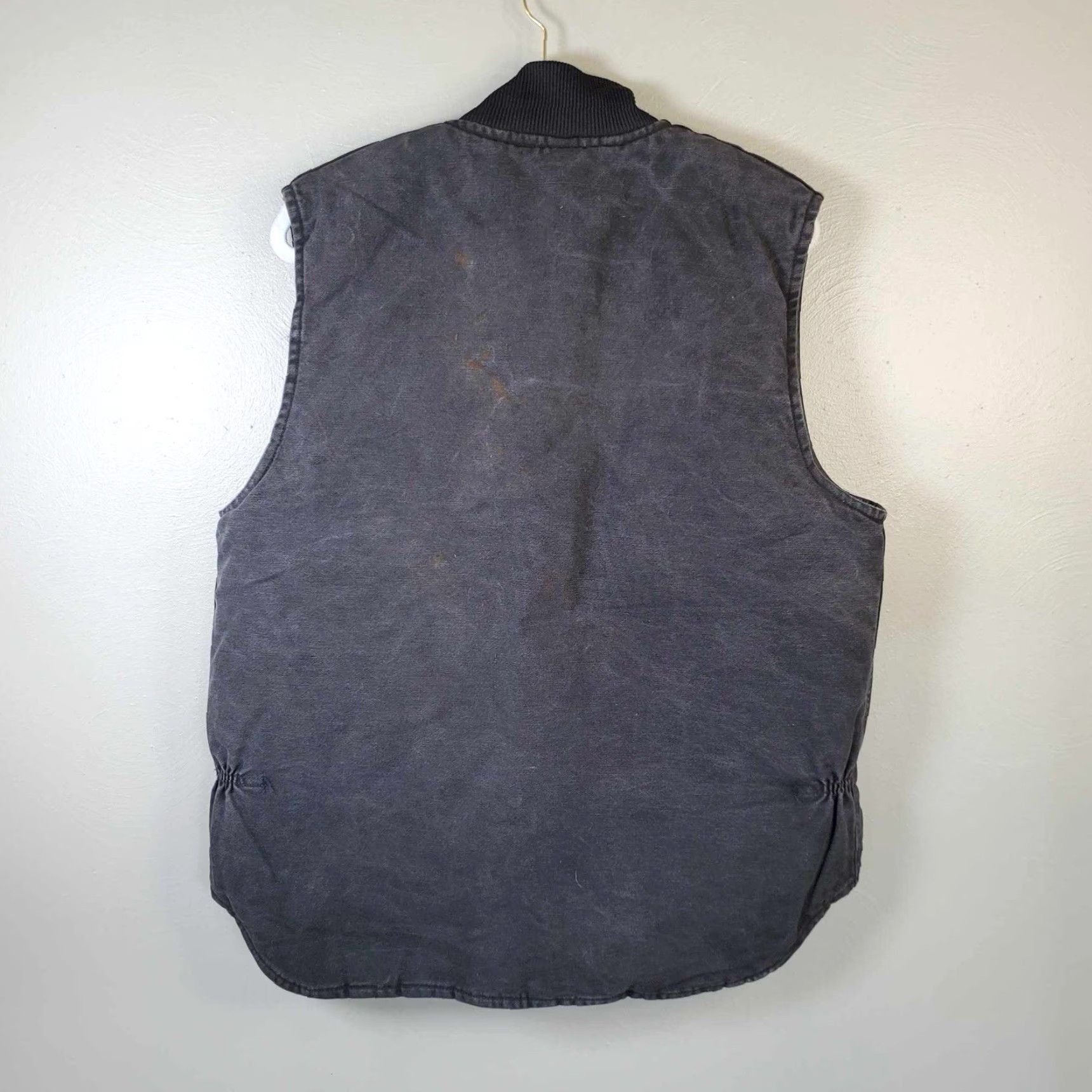 Carhartt VINTAGE Carhartt Vest Union Made Black L Men USA 80s 90s Cotton Blend Work RARE Fade Jacket Theme Biker Size US L / EU 52-54 / 3 - 3 Thumbnail