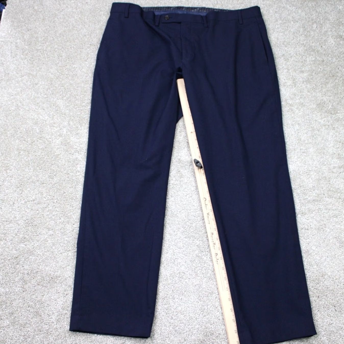 Ralph Lauren LAUREN Ralph Lauren Pants Mens 40x30 Blue Flat Front Polyester/Viscose Stretch Dress Pants Regular Mens Blue 90s Preppy Style Size US 40 / EU 56 - 3 Thumbnail