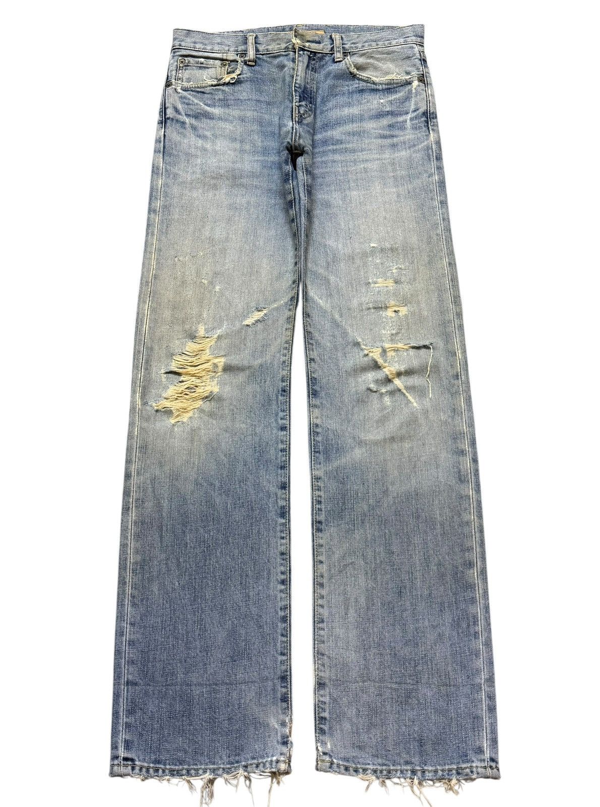 Uniqlo Vintage Y2K Japanese Uniqlo Mud Wash Faded Distressed Loose Size US 32 / EU 48 - 1 Thumbnail