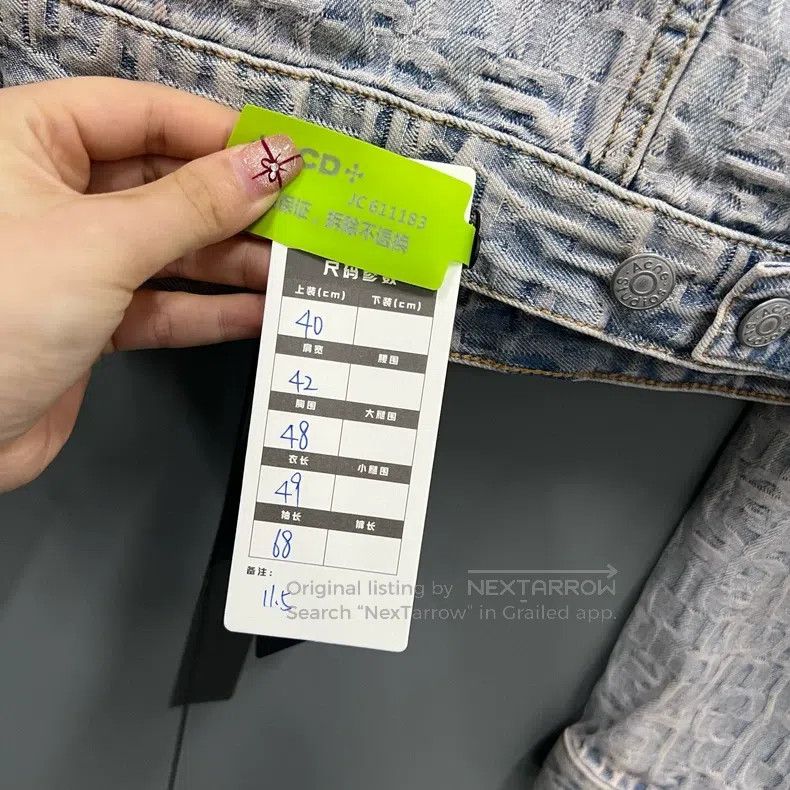 Acne Studios Acne Studios SS24 Embroidered Full Print Denim Jacket Size US XXS / EU 40 - 5 Thumbnail