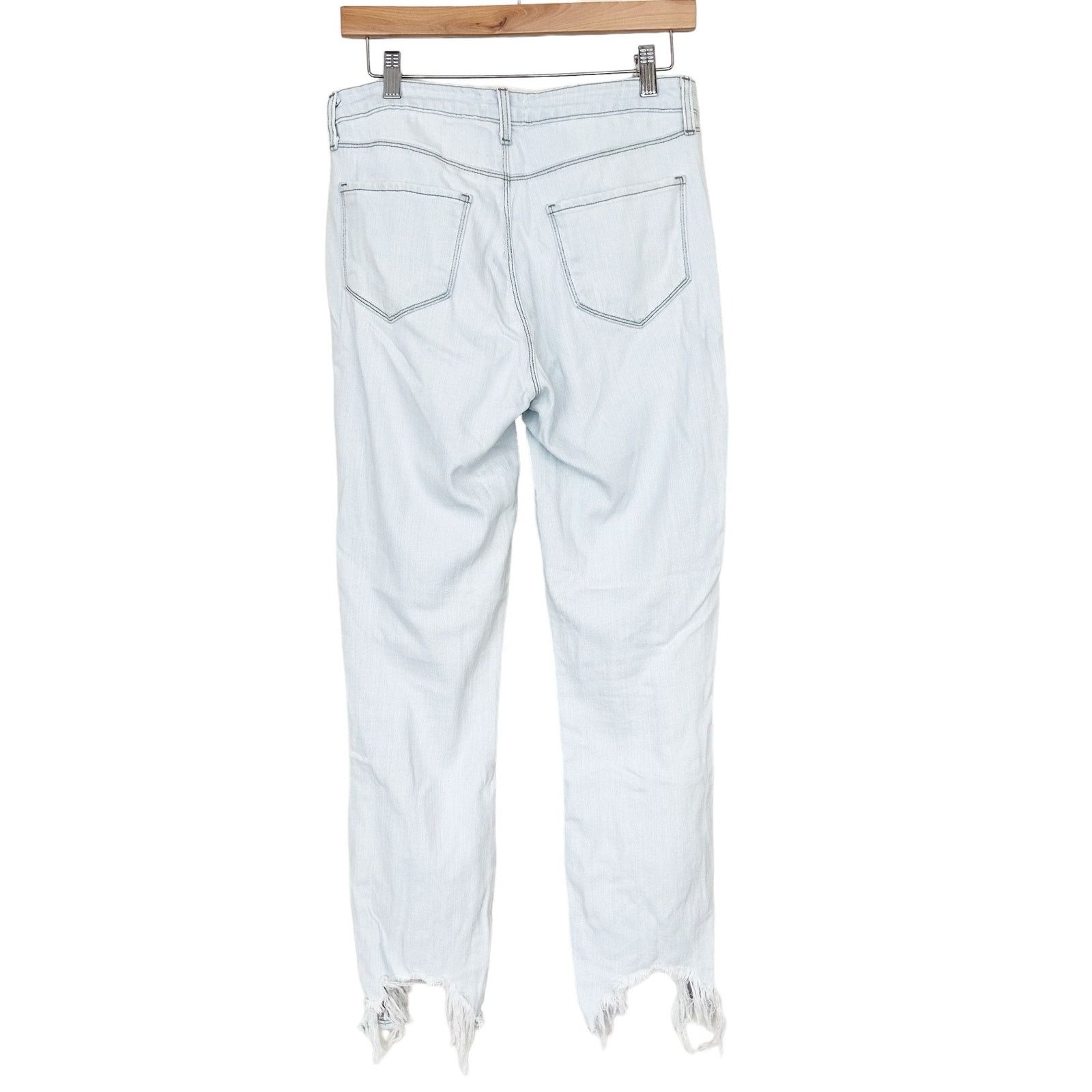 L'AGENCE L'Agence High Line Distressed Skinny Jeans Raw Hem Sz 28 Size 28" / US 6 / IT 42 - 4 Thumbnail