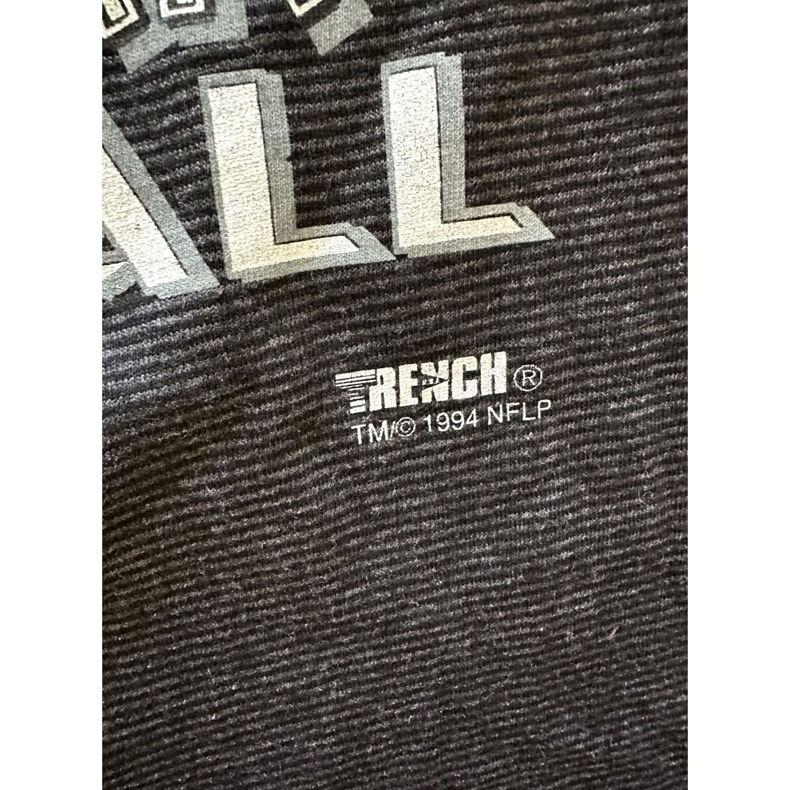 NFL VINTAGE 90s New York Jets Tee T Shirt Trench Single Stitch XL Men's Black NFL Size US XL / EU 56 / 4 - 3 Thumbnail