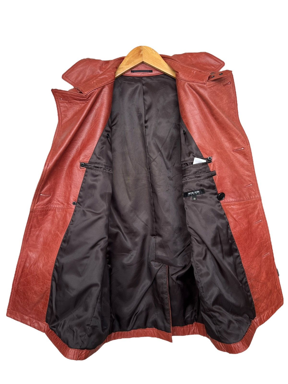 Vintage Michael Klein Faded Red Blazer Leather Jacket Size US S / EU 44-46 / 1 - 4 Thumbnail
