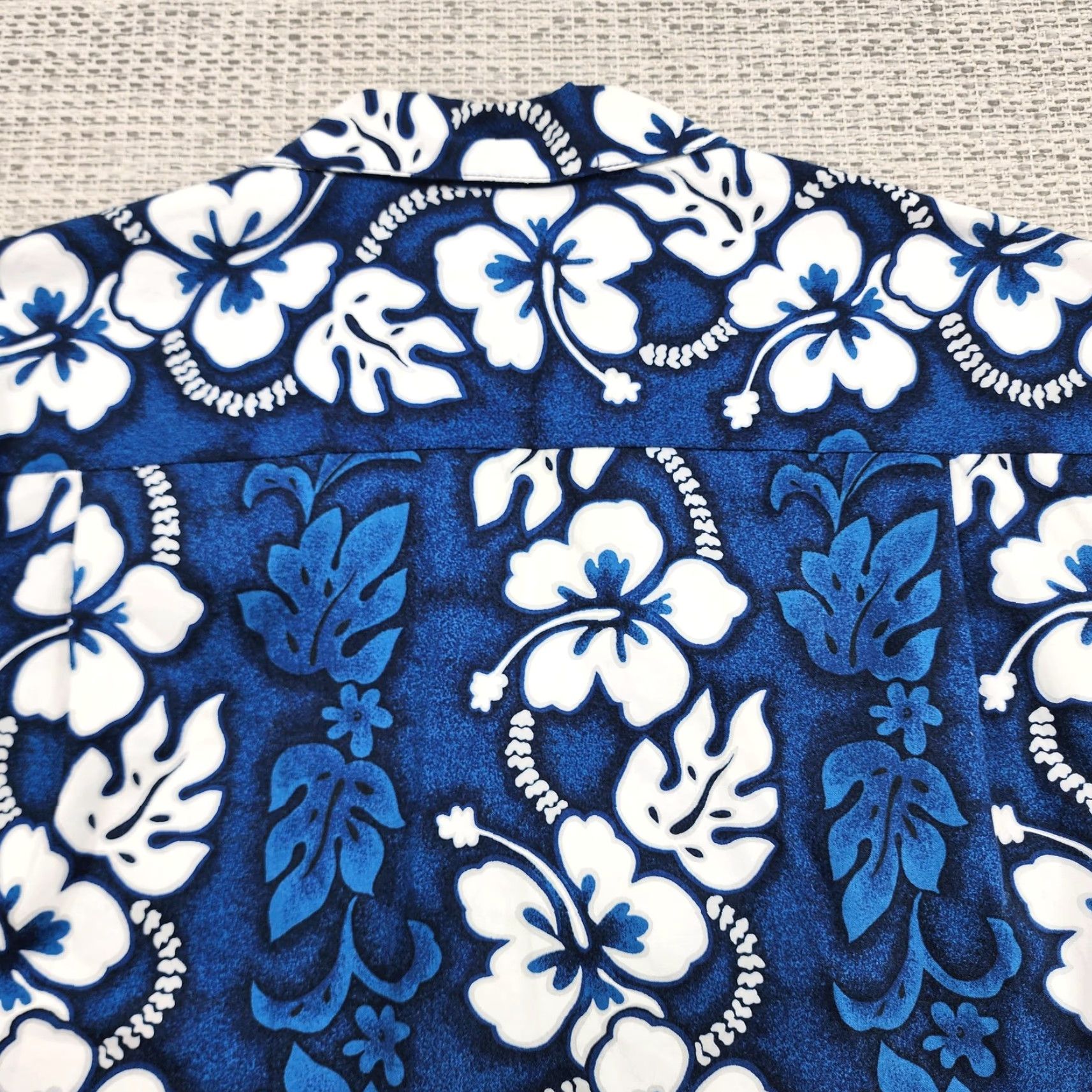 Vintage VINTAGE KY'S Hawaiian Shirt Mens XL Blue White Hibiscus Floral Camp Collar Made in Hawaii USA Shirt Size US XL / EU 56 / 4 - 7 Thumbnail