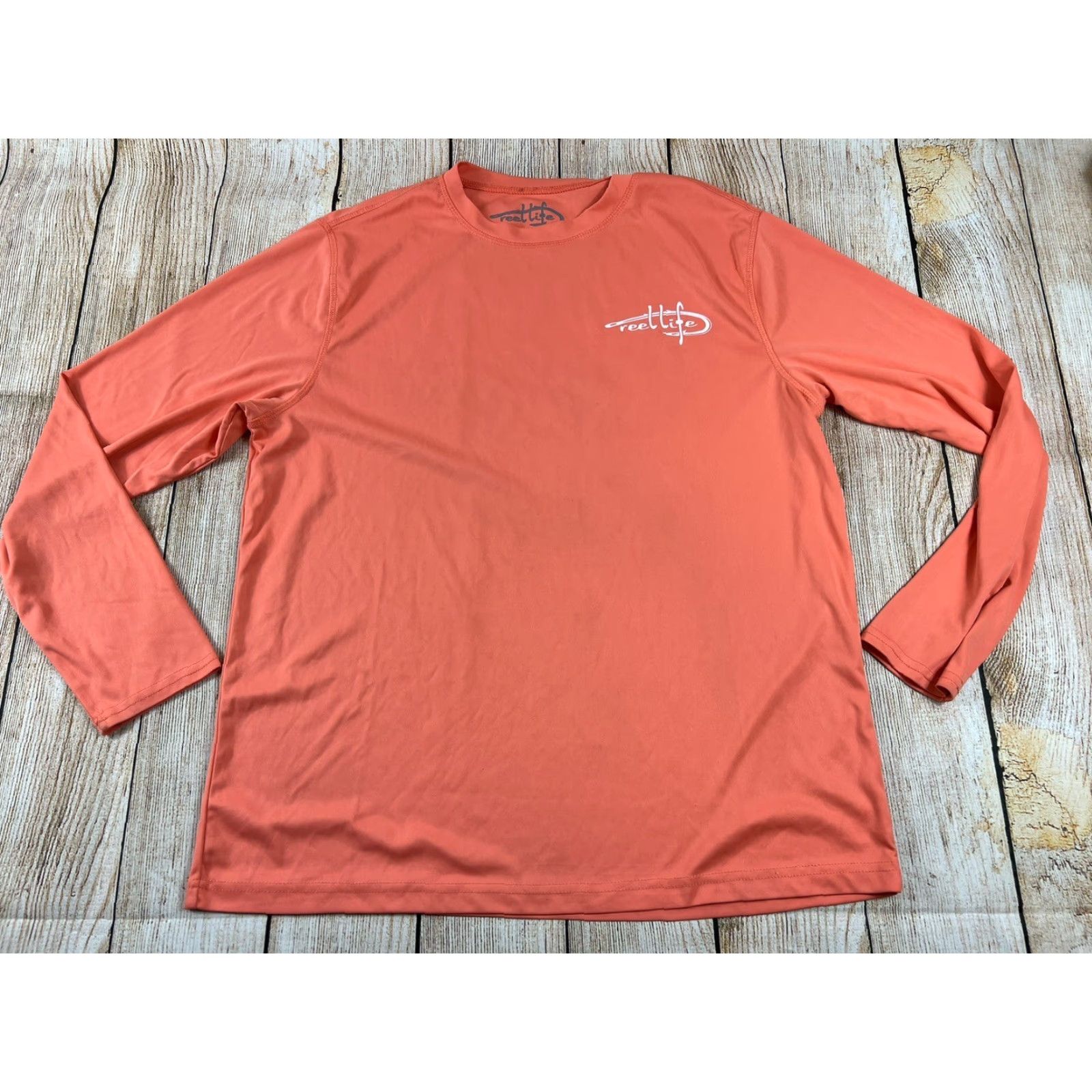 Alife Reel Life Fishing Orange Long Sleeve Polyester Shirt Size M Size US M / EU 48-50 / 2 - 2 Thumbnail