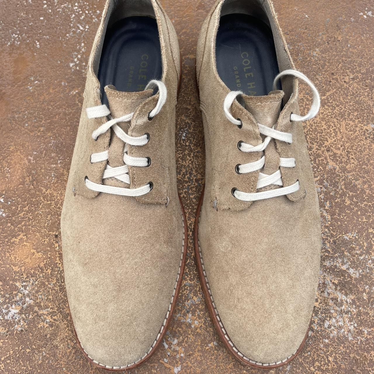 Cole Haan Cole Haan C29705 Mens Feathercraft Grand Oxfords Tan Beige Size US 8 / EU 41 - 2 Thumbnail