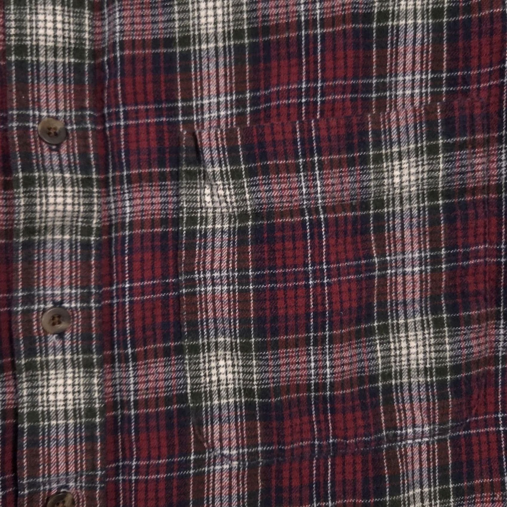 Savane Savane Shirt Plaid Button-Down Long Sleeve Red Cotton Flannel Wool? No, Cotton. Large Mens Regular Fit Outdoor Casual Workwear Travel Size US L / EU 52-54 / 3 - 5 Thumbnail
