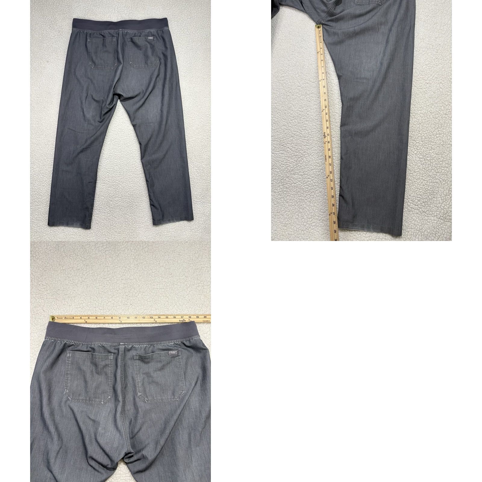 Vintage FIGS Graphite Scrub Top & Livingston Pants Teal Womens XL Shirt Pants Women Solid Polyester Gray Graphite XL Womens Size XL / US 12-14 / IT 48-50 - 9 Thumbnail