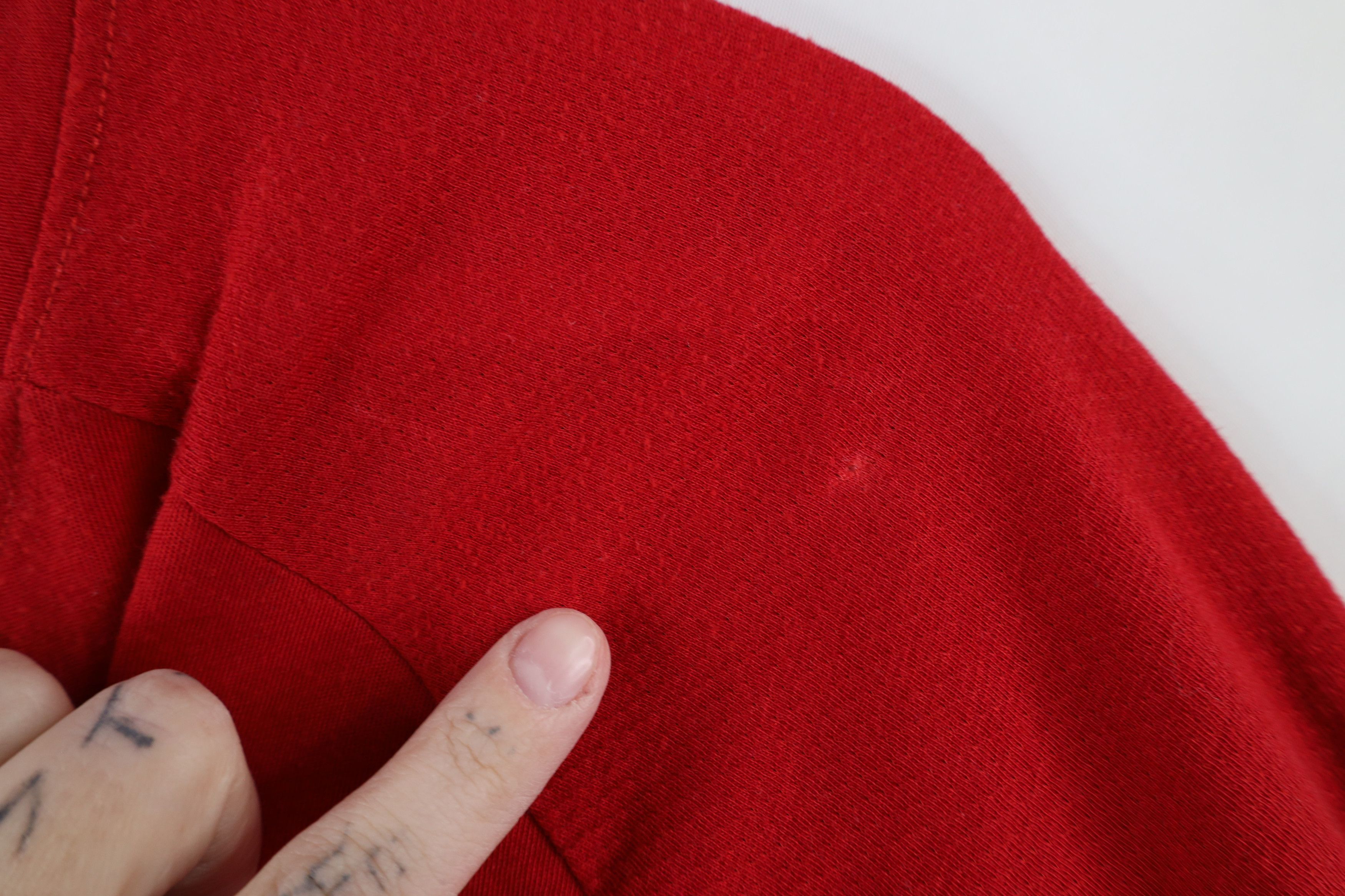 Nike × Vintage Nike Air Jordan Center Logo Knit Short Sleeve T-Shirt Red Size US XL / EU 56 / 4 - 5 Thumbnail