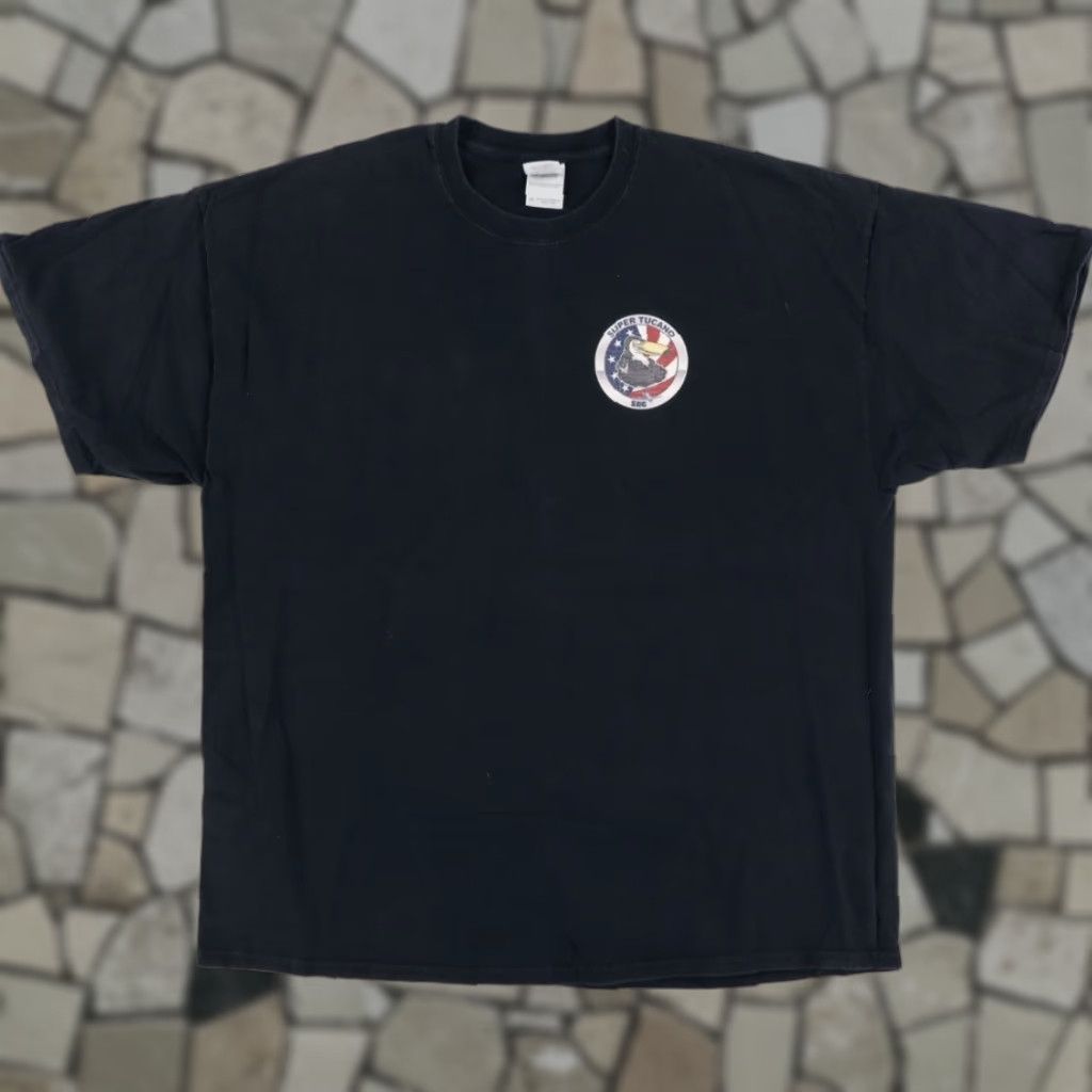 Gildan Gildan Shirt 2XL Navy Black Men’s Crew Neck Short Sleeve Solid T-Shirt Regular Fit 25in Chest 30in Length Navy Super Tucano Size US XXL / EU 58 / 5 - 1 Thumbnail