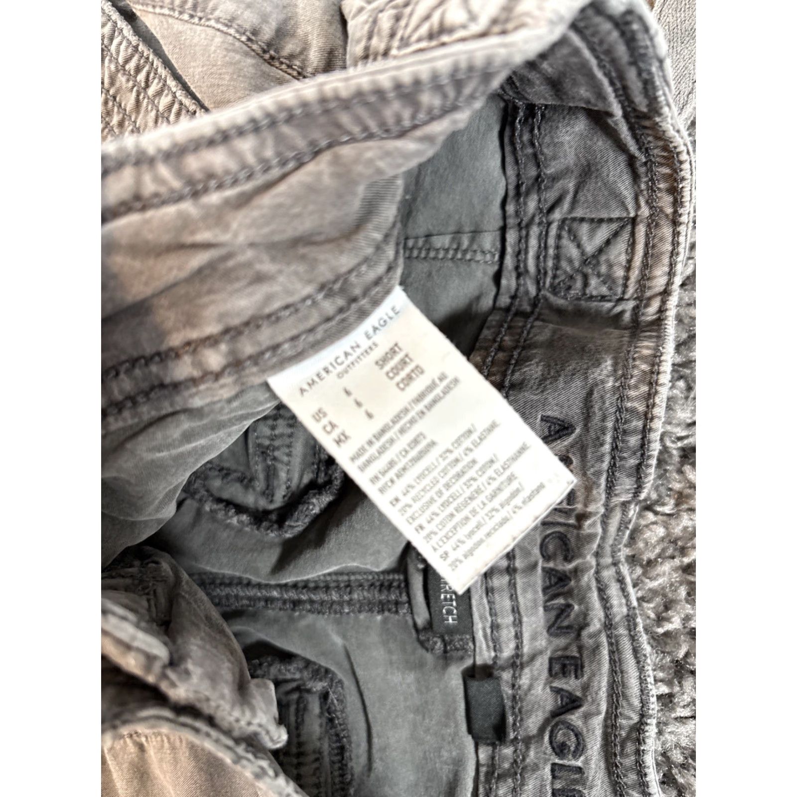 Vintage American Eagle Jeans Stovepipe Womens Size 6 Short Stretch Distressed Gray Size 28" / US 6 / IT 42 - 6 Thumbnail