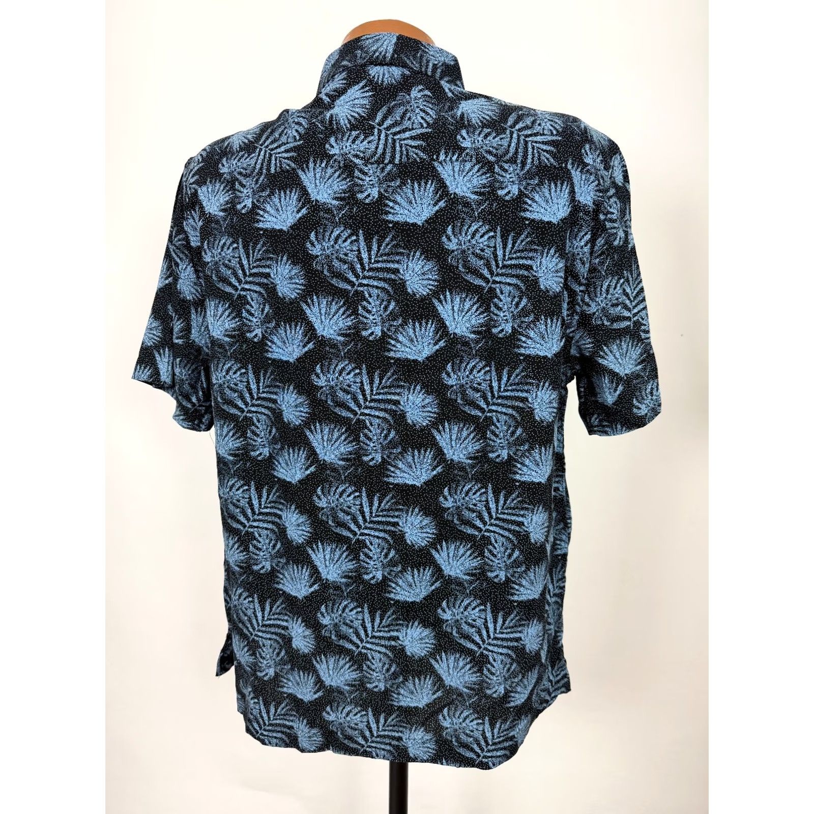 Nat Nast VINTAGE Nat Nast Shirt Men M Hawaiian Palm Frond Pointilism Aloha Luau Silk Cotton Black Summer Beach Tropic Nat Nast Luxury Originals Size US M / EU 48-50 / 2 - 7 Thumbnail